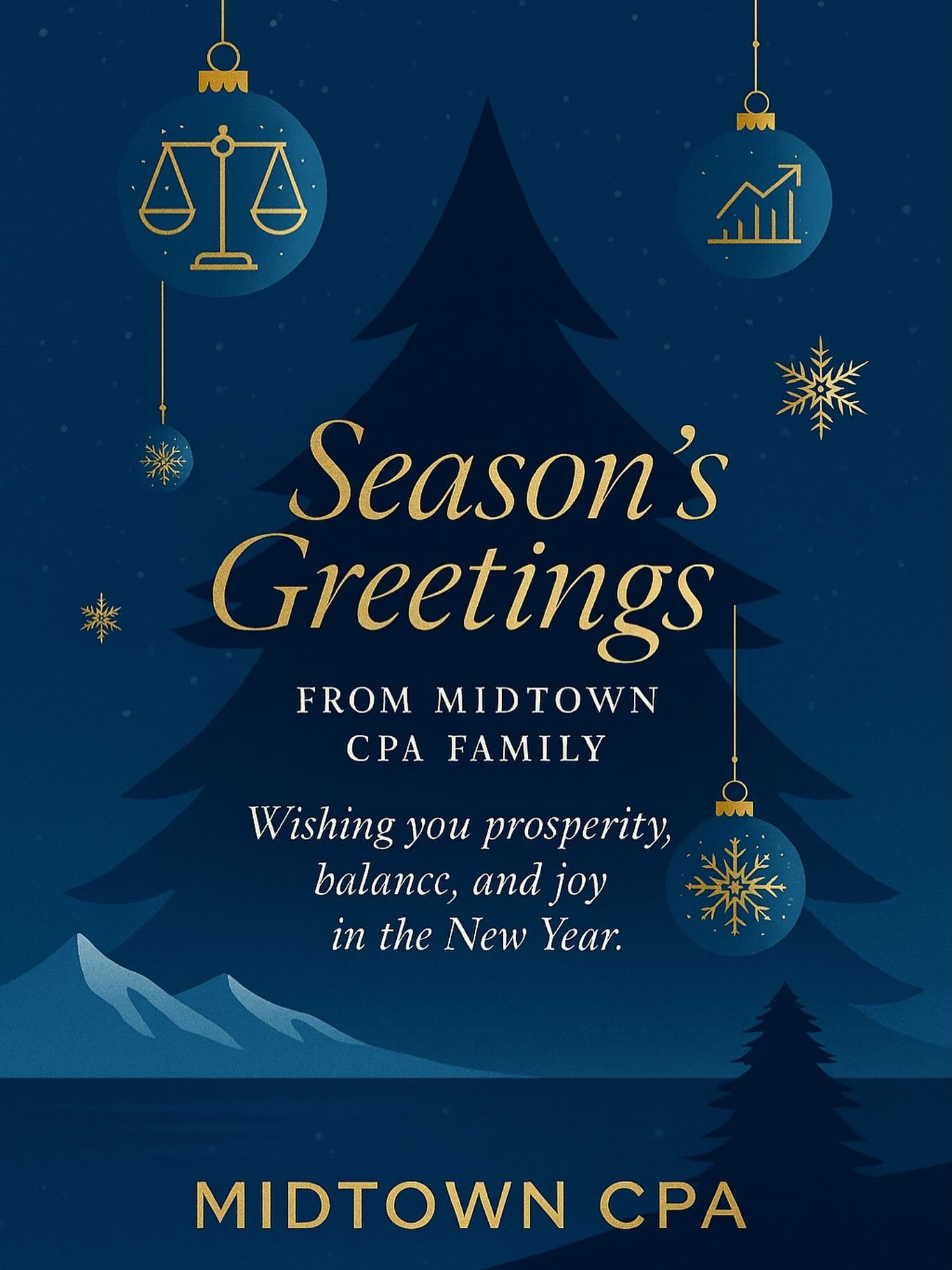 🎄✨ Season&rsquo;s Greetings from the Midtown CPA family! As we wrap up another year, we&rsquo;re grateful for the trust, collaboration, and community that define our journey. Wishing you prosperity, health, and joy in the New Year &mdash; may 2026 b