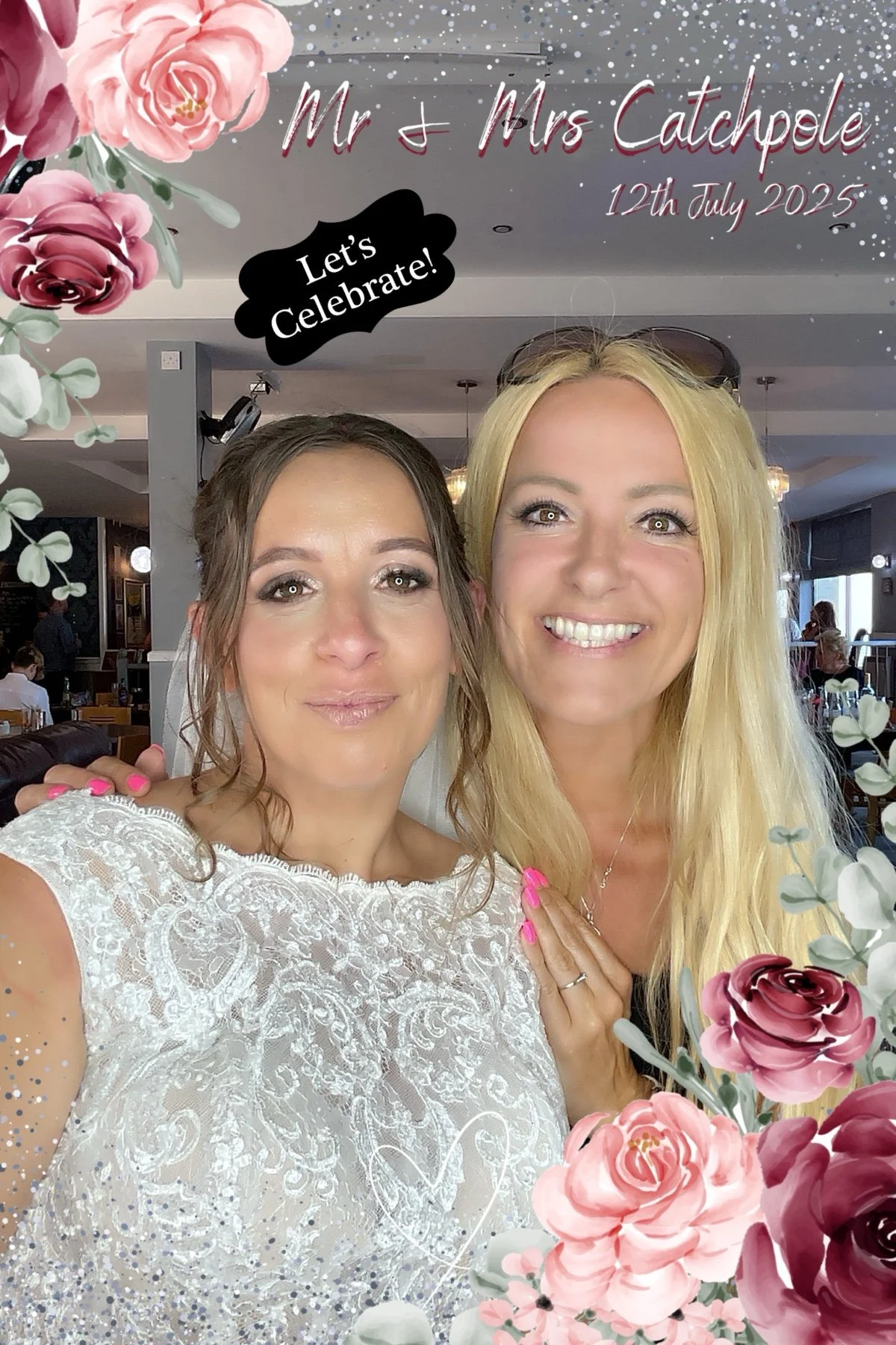 Personalised photo booth, wedding Lowestoft, Coast bar and Restaurant