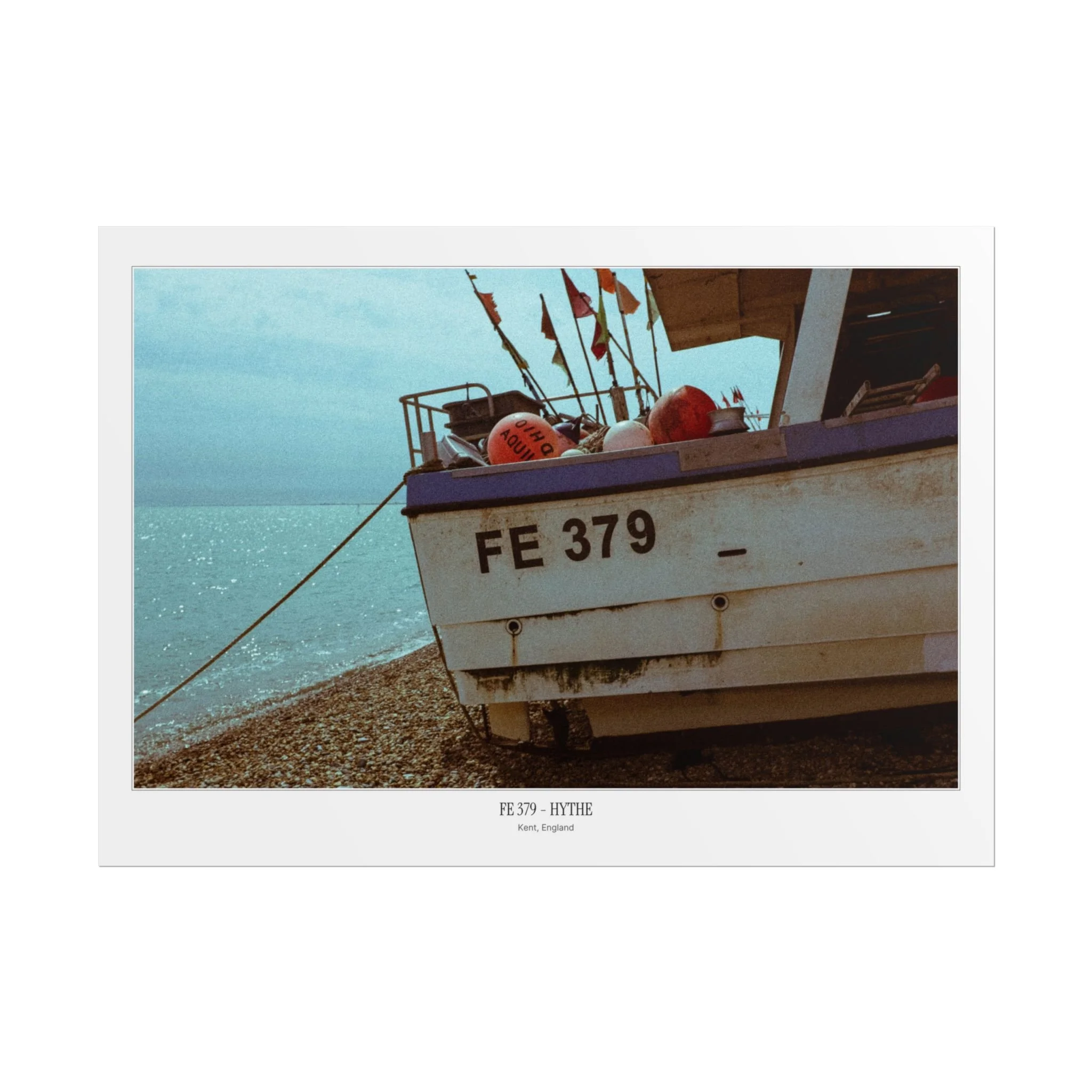 Hythe Boat Print (FE 379) Coastal Wall Art