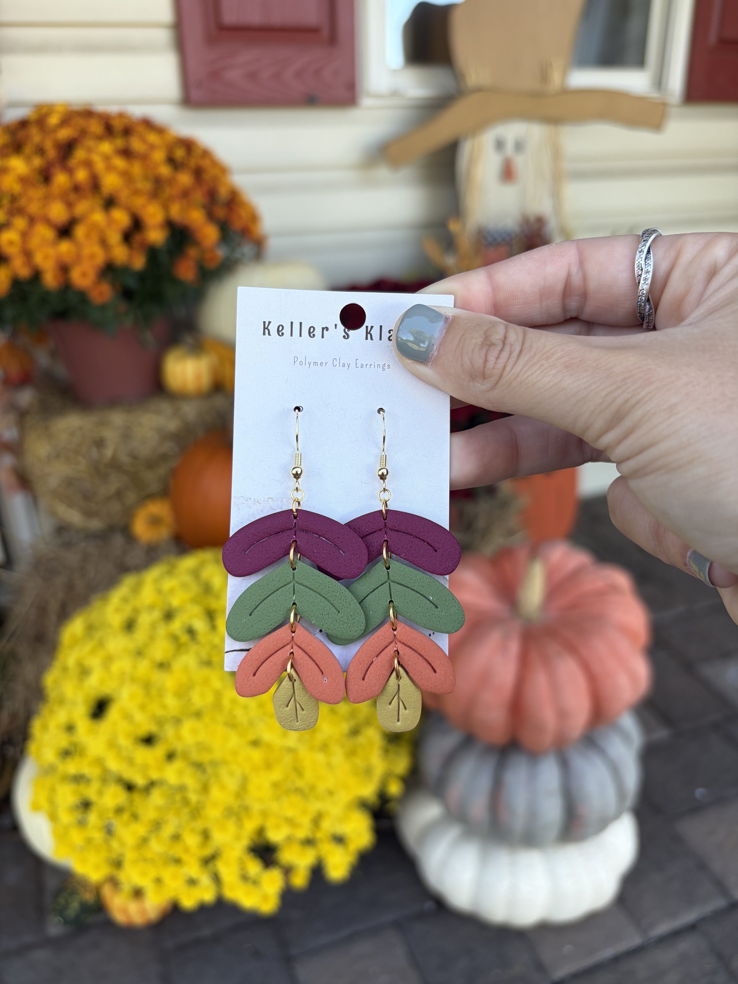 Multi-Color Leaf Dangle 2
