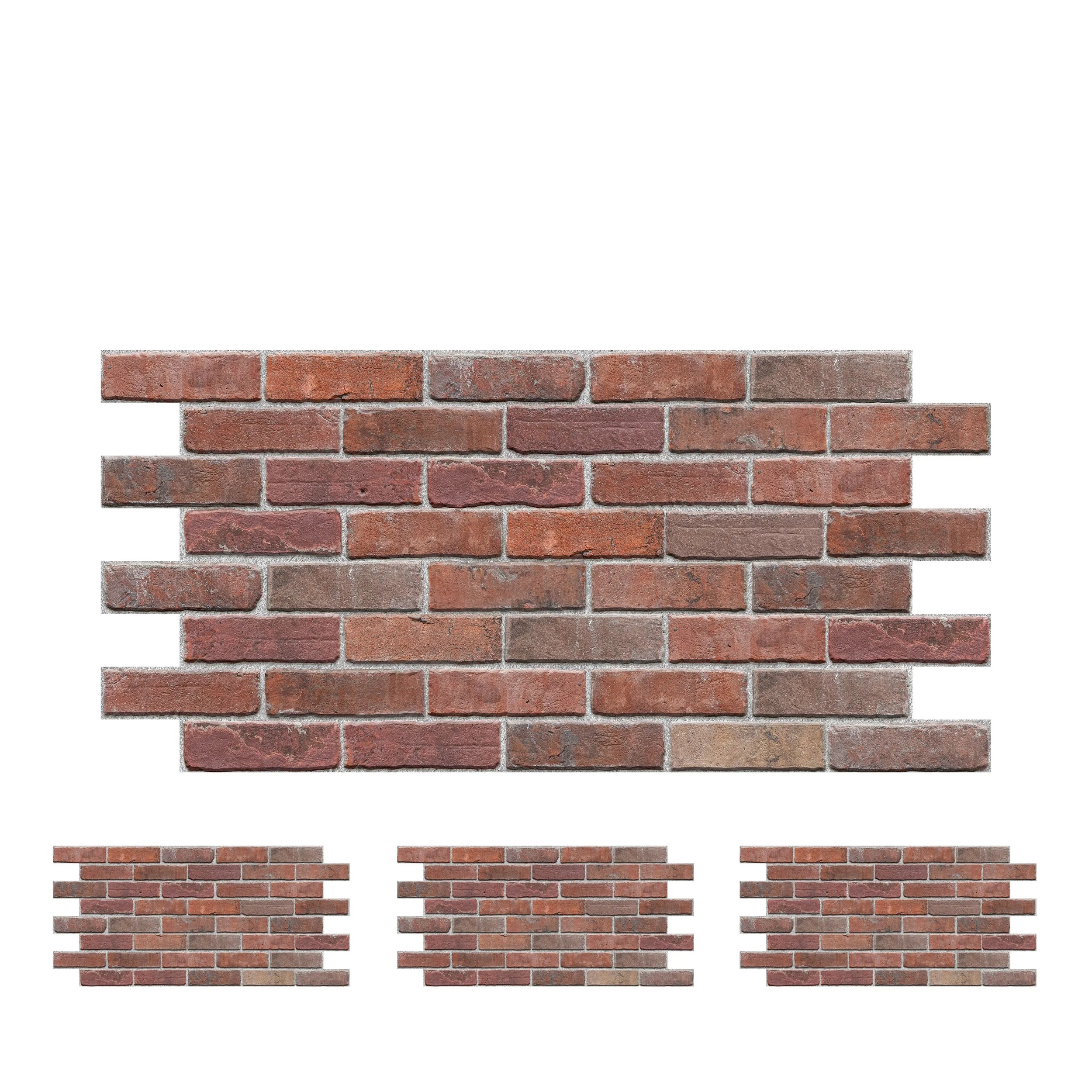 Kiln Fire Red Brick - Nesting Acoustic Panels - 4pc Set