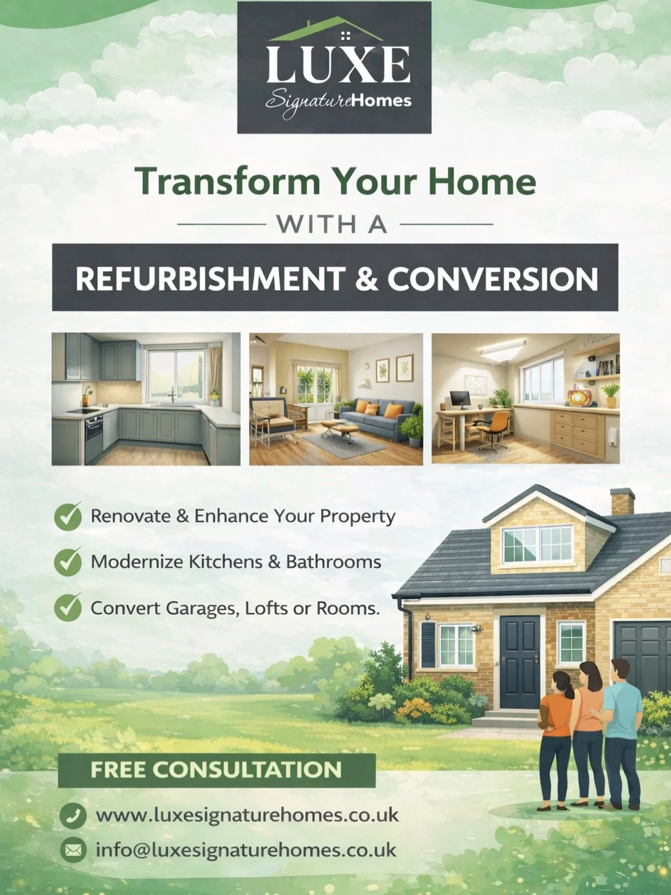 Dreaming of more space without the stress of moving?

A bespoke home extension can completely transform how you live &mdash; whether it&rsquo;s a larger kitchen, open-plan family area, or a space designed around your lifestyle.

At Luxe Signature Hom