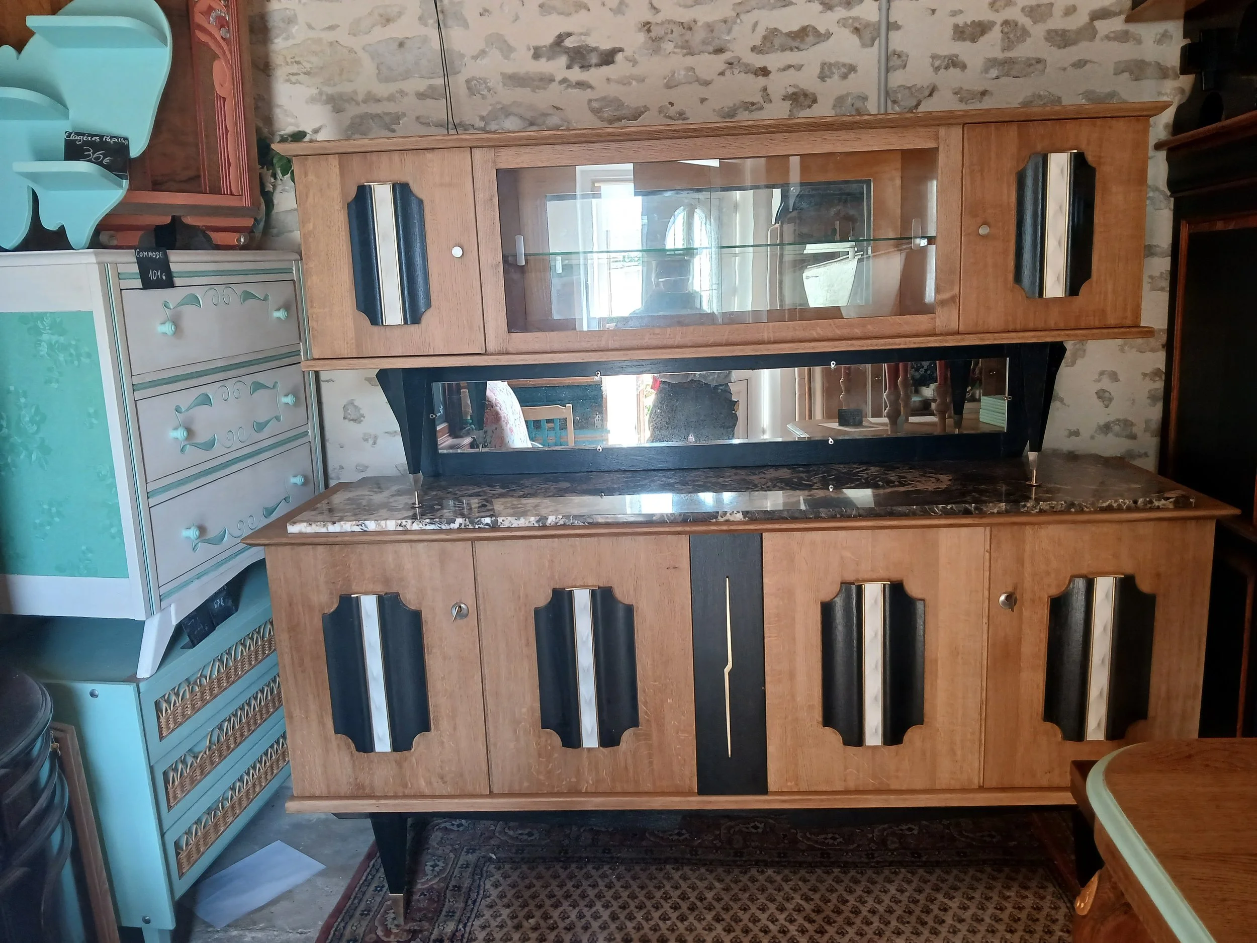 Buffet 2 corps relooké (buffet haut et bas).