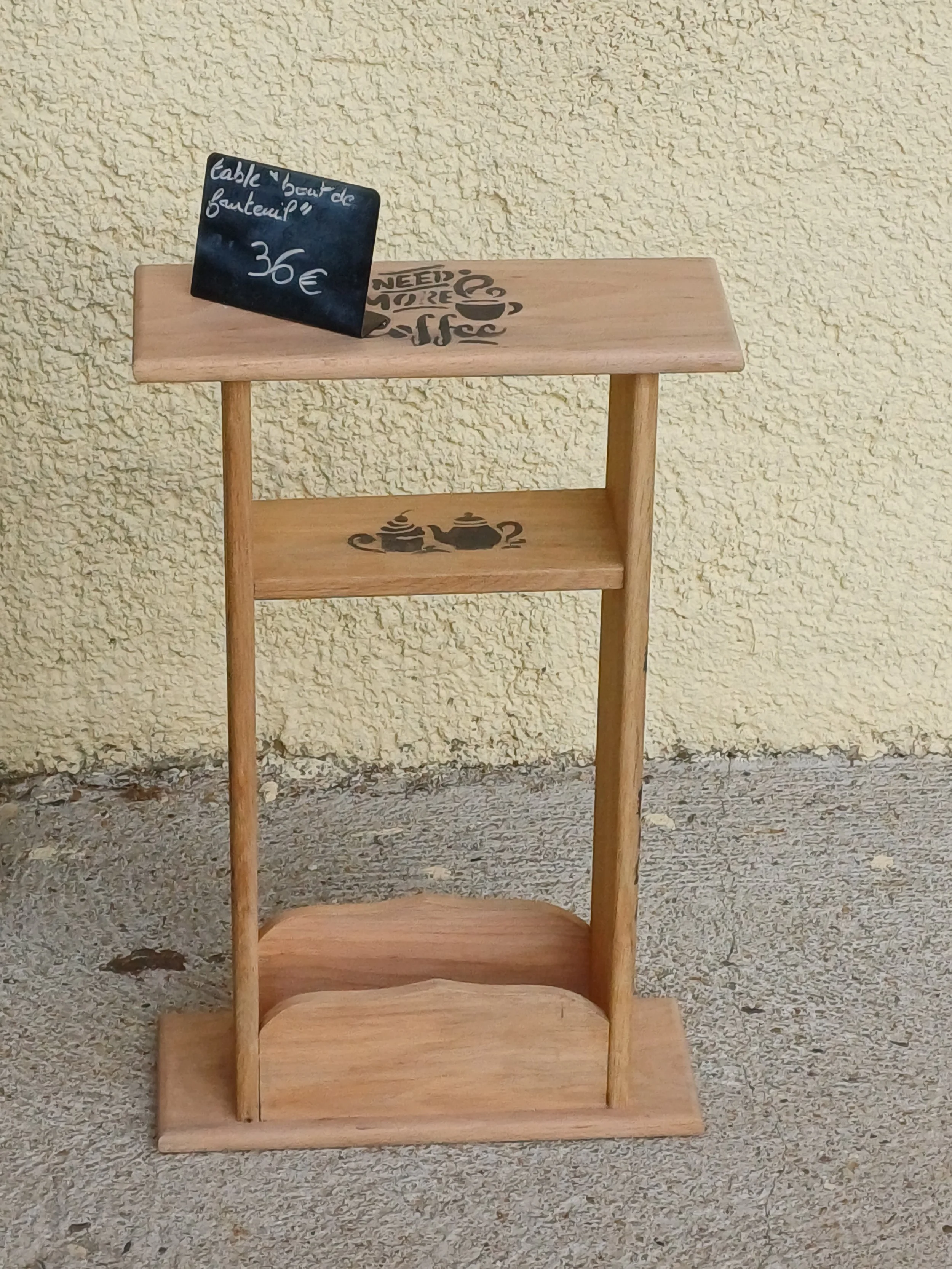 "Bout de fauteuil" décoré