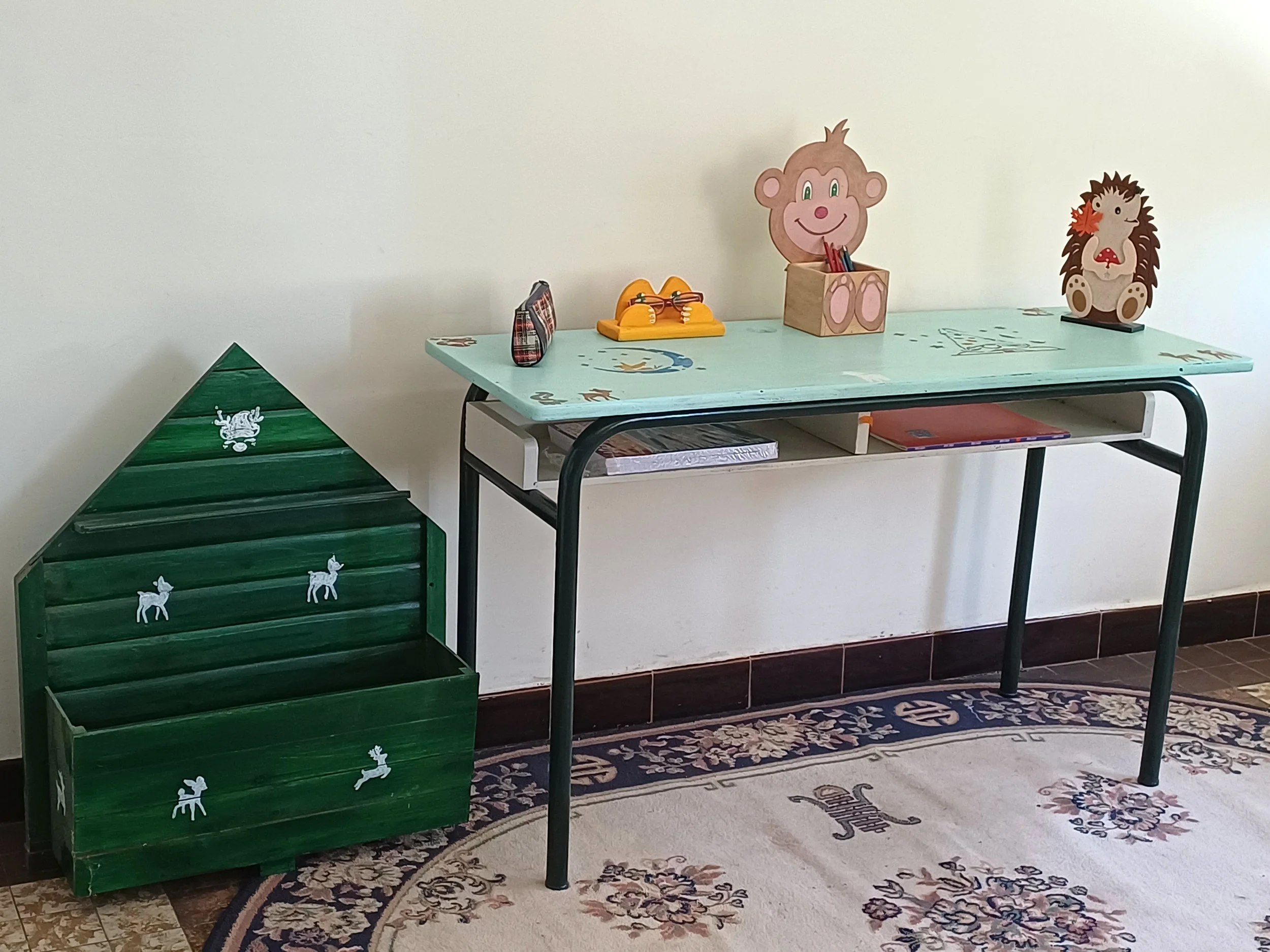 Table Double d’Écoliers Relookée – Édition “Rêves d’Enfants”