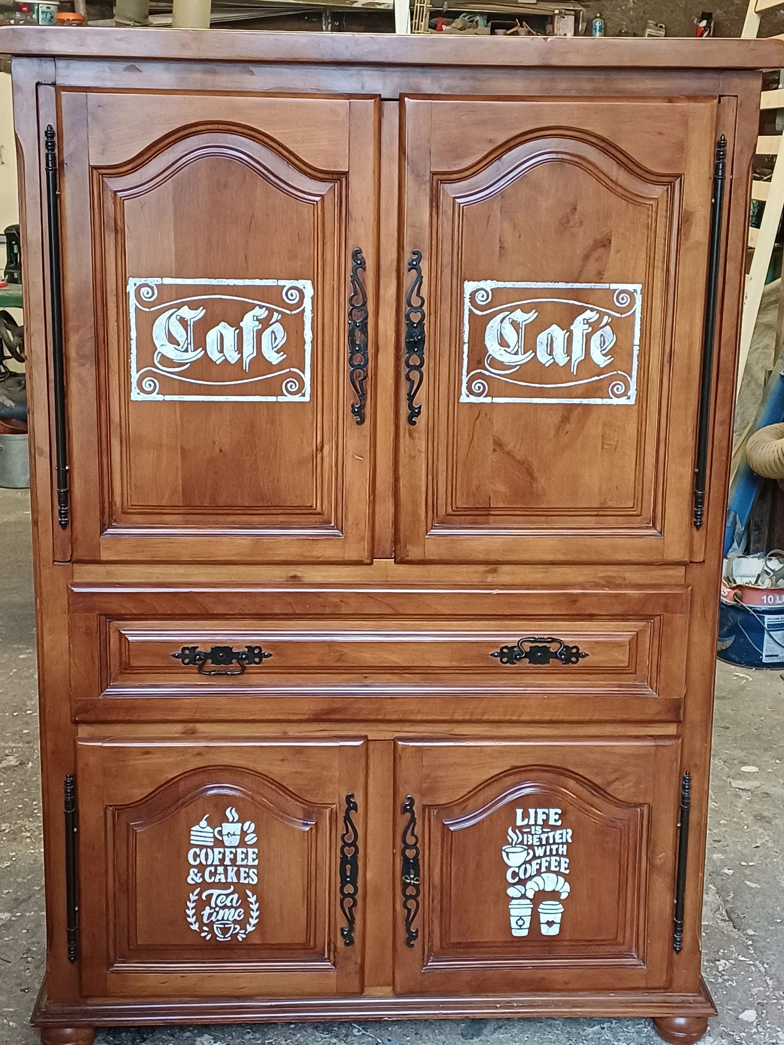 meuble "pause café" relooké