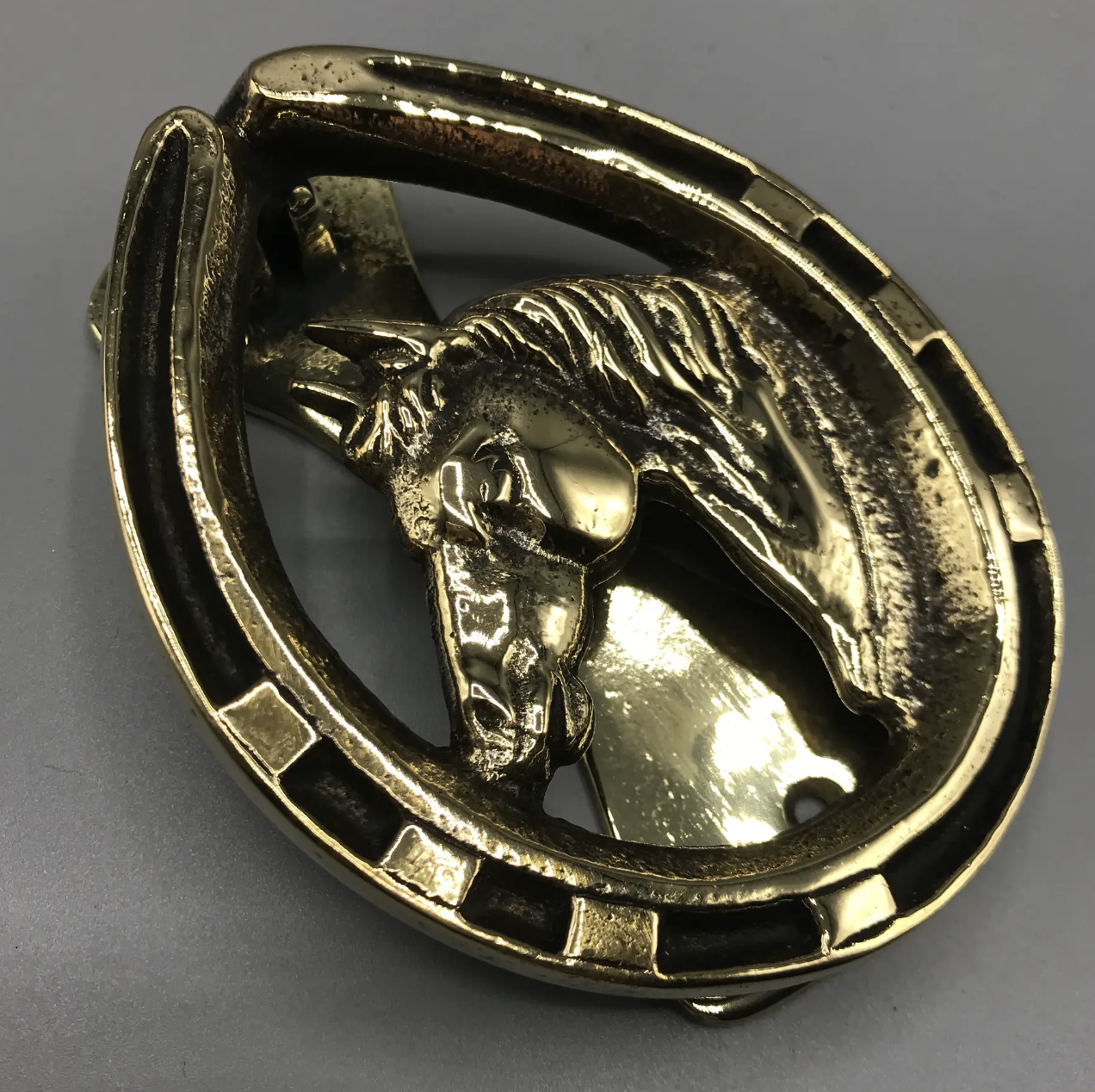 English Equestrian Brass Door Knocker