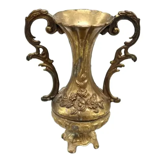 Vintage Italian Gilt Metal Bud Vase
