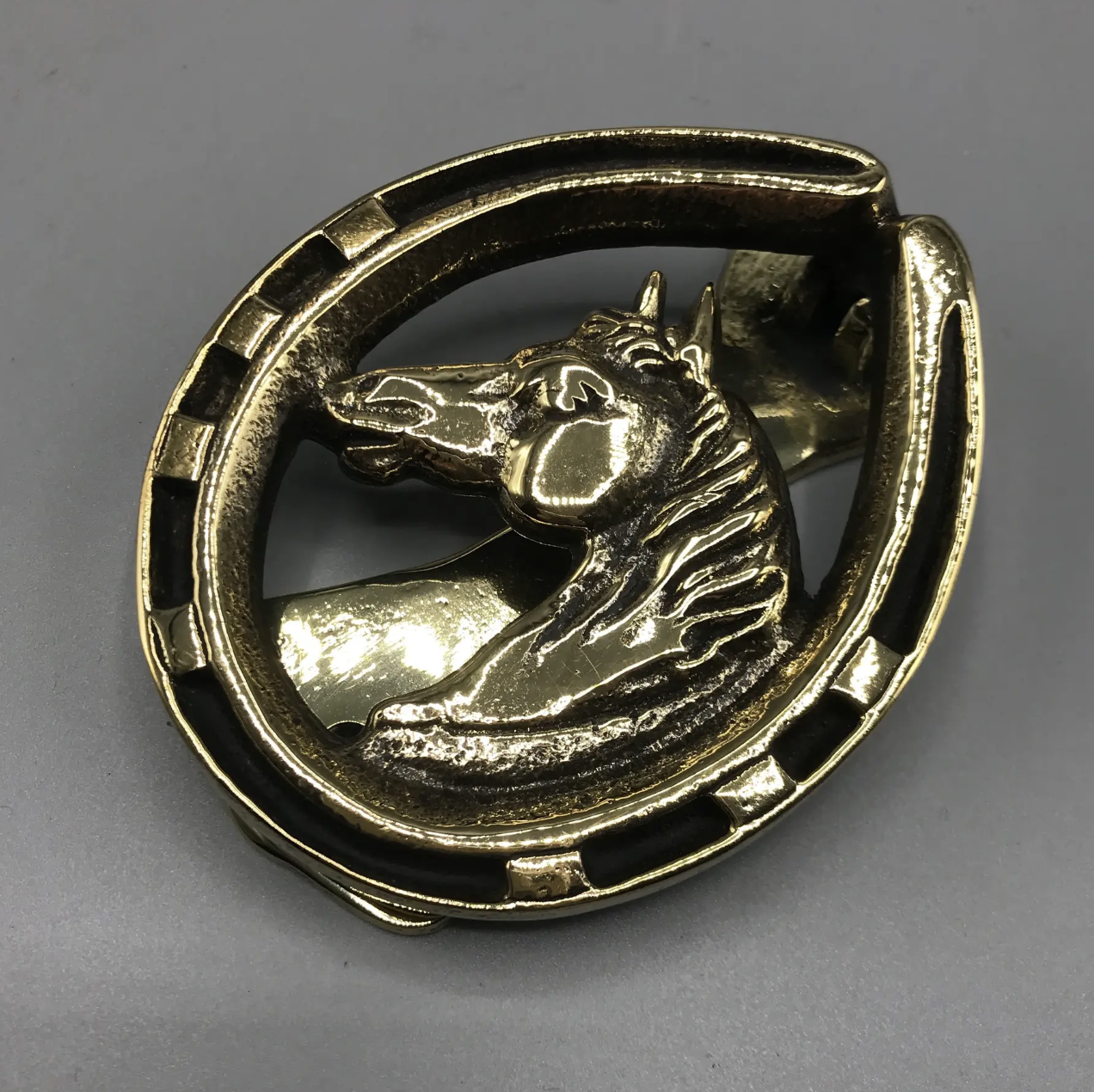 English Equestrian Brass Door Knocker