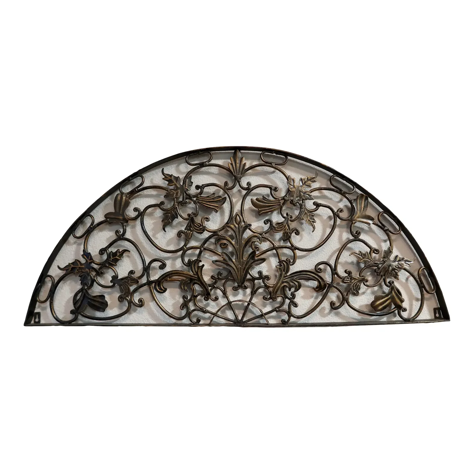 Wrought Iron Architectural Demilune Overthrow