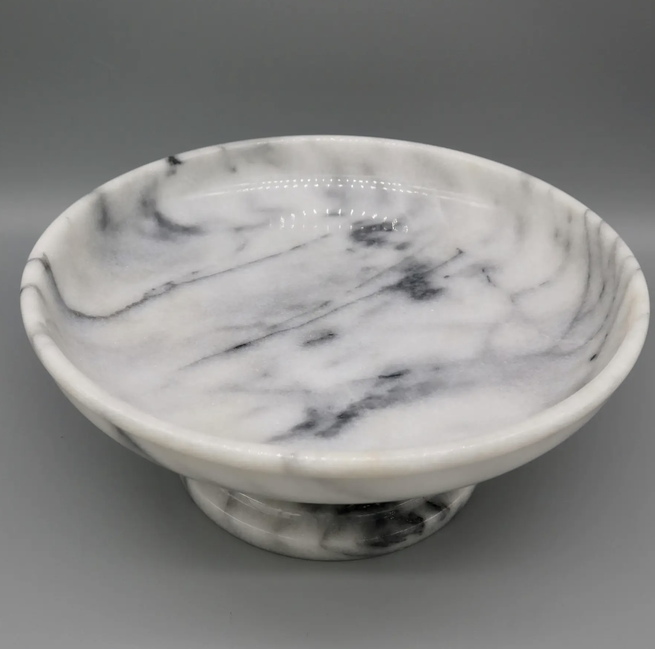 Vintage Marble Pedestal Compote