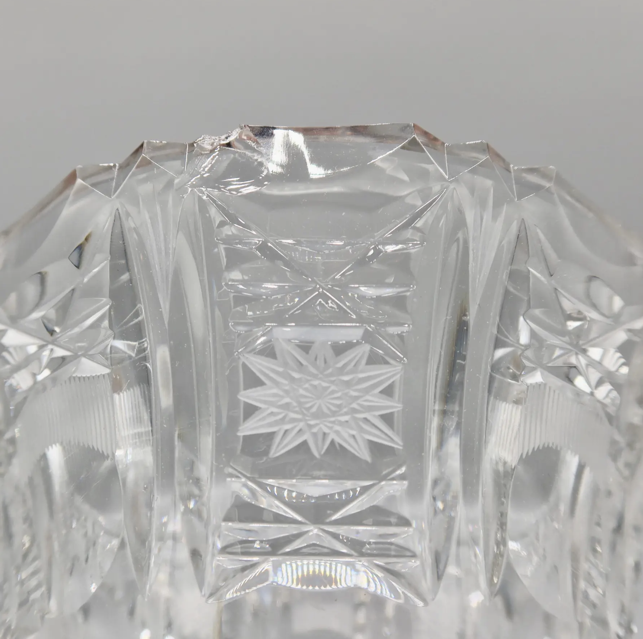 American Brilliant Period Cut Crystal Compote
