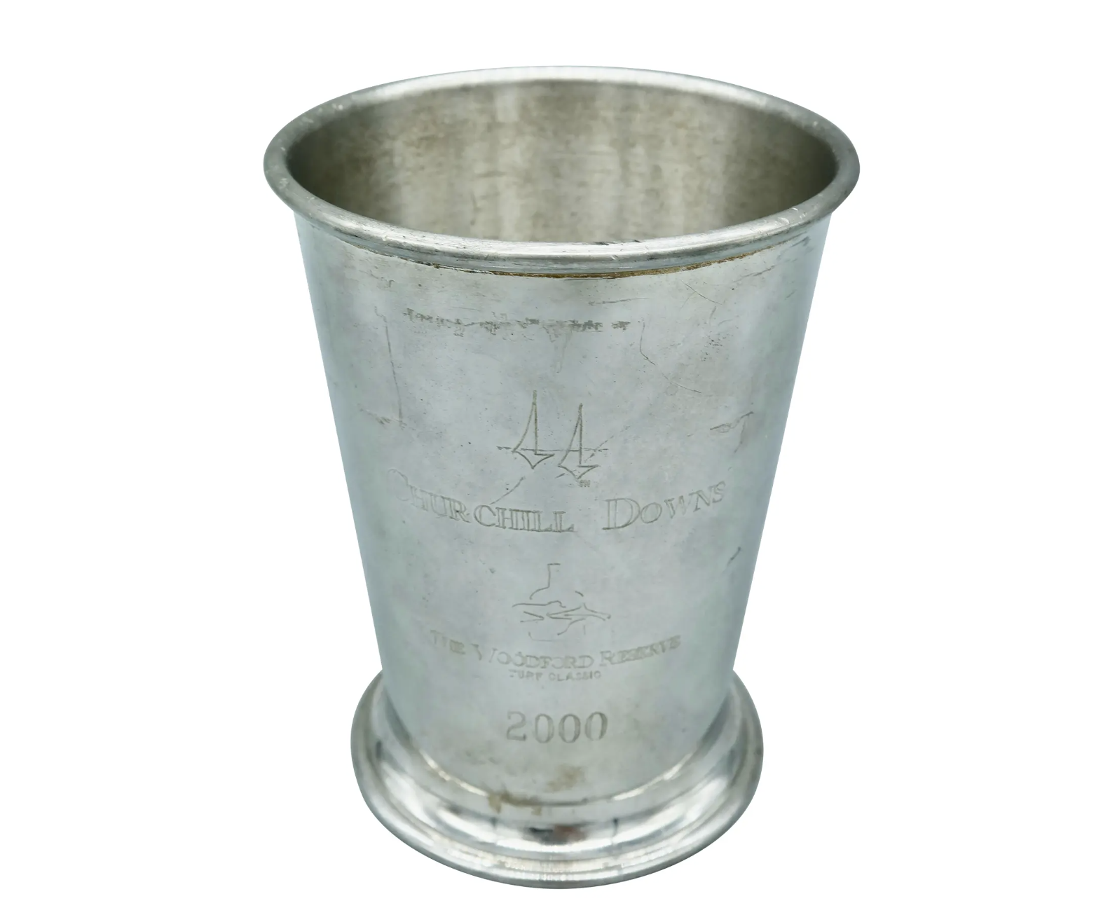 Churchill Downs 2000 Mint Julep Cup Lenox Kirk Stieff Pewter Woodford Reserve