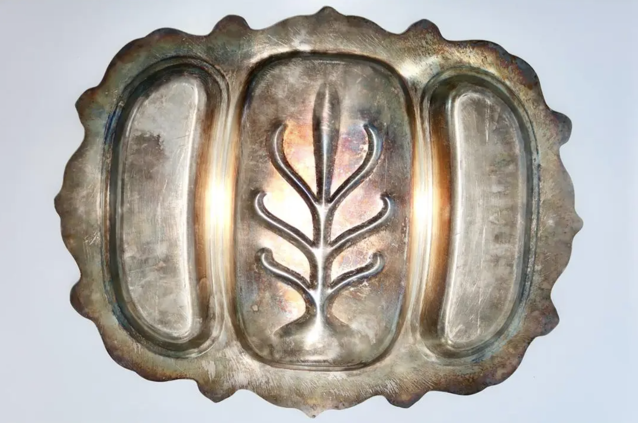 Vintage Poole Silverplate Serving Platter