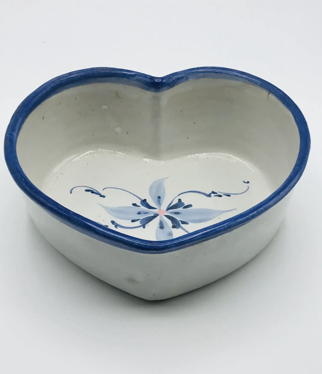 Vintage Heart Shaped Hand Thrown Bowl