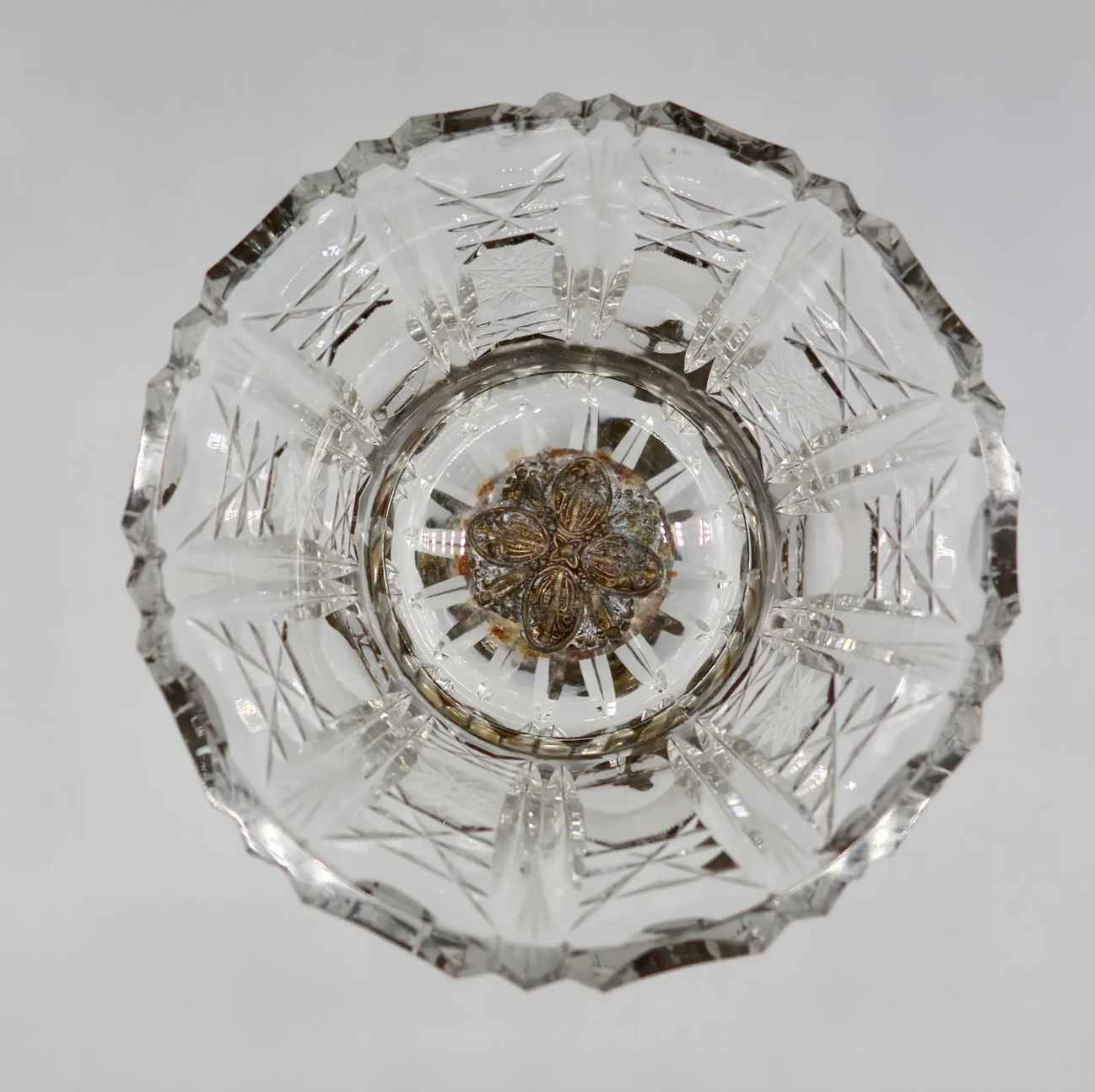 American Brilliant Period Cut Crystal Compote