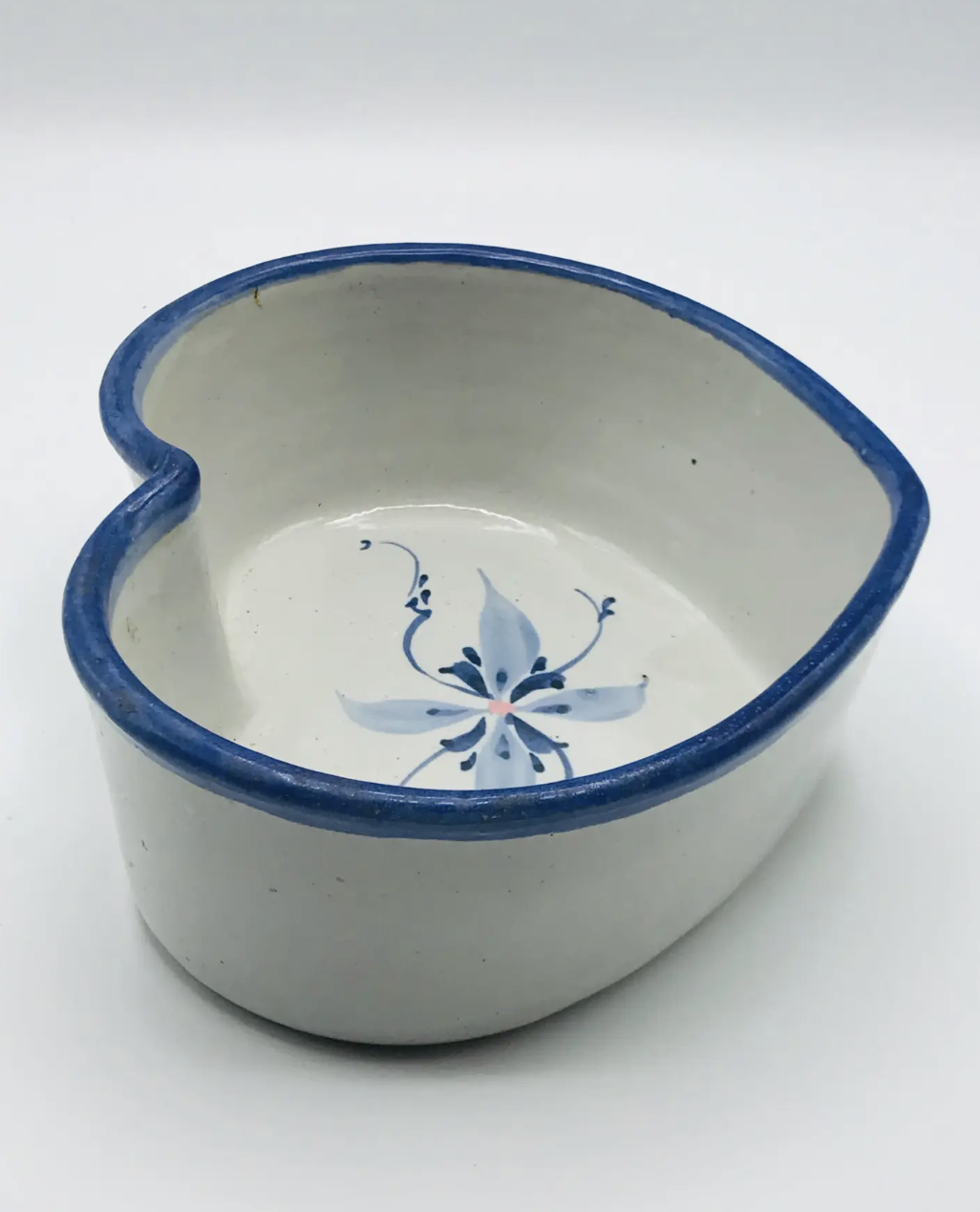 Vintage Heart Shaped Hand Thrown Bowl