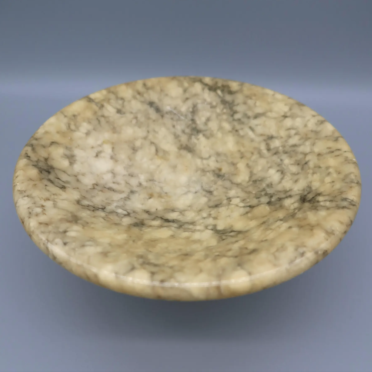 Antique Hand Carved Italian Alabaster Compote Tazza