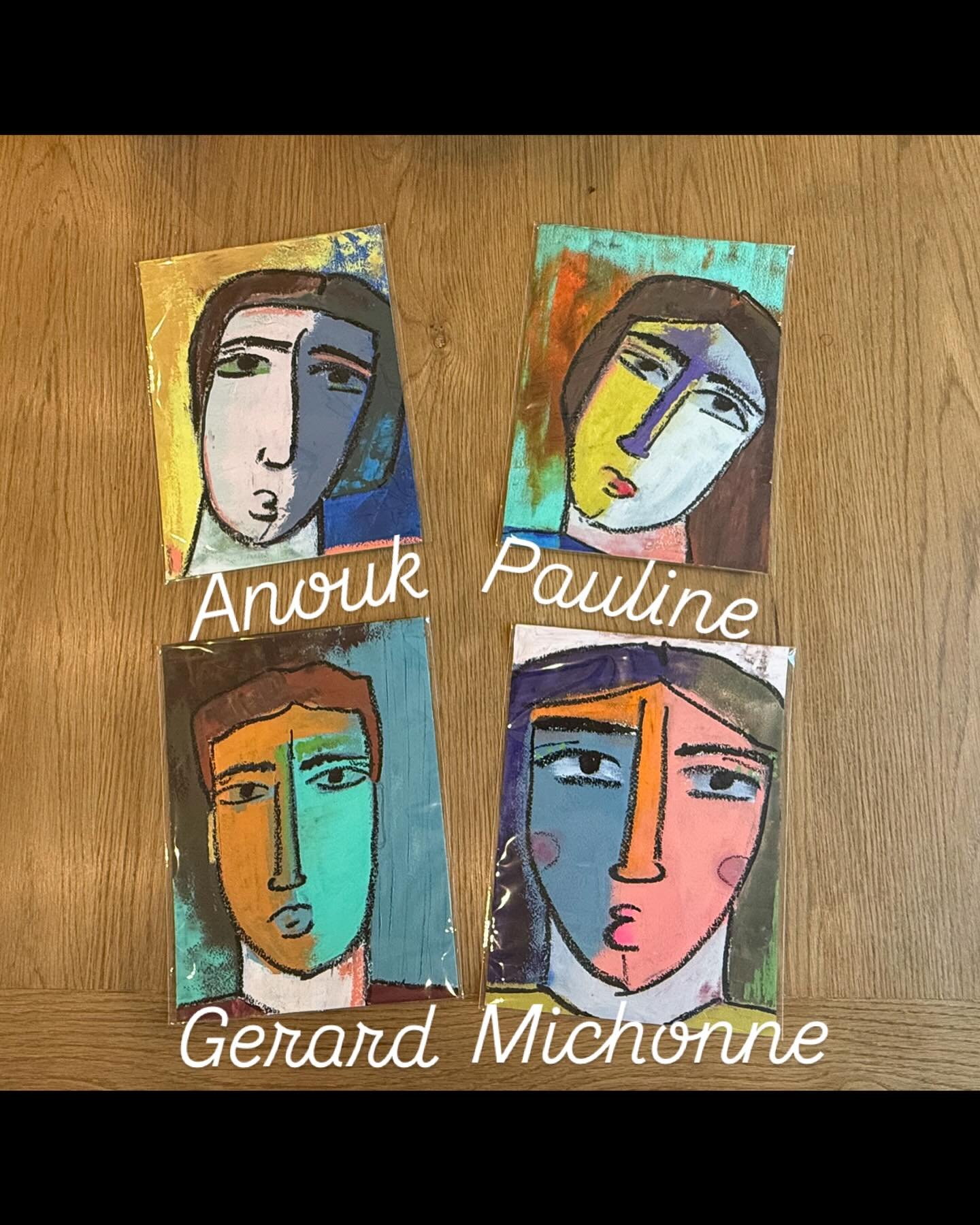A few 9x12s on paper ready today. #framedfaces later today! #facesseries