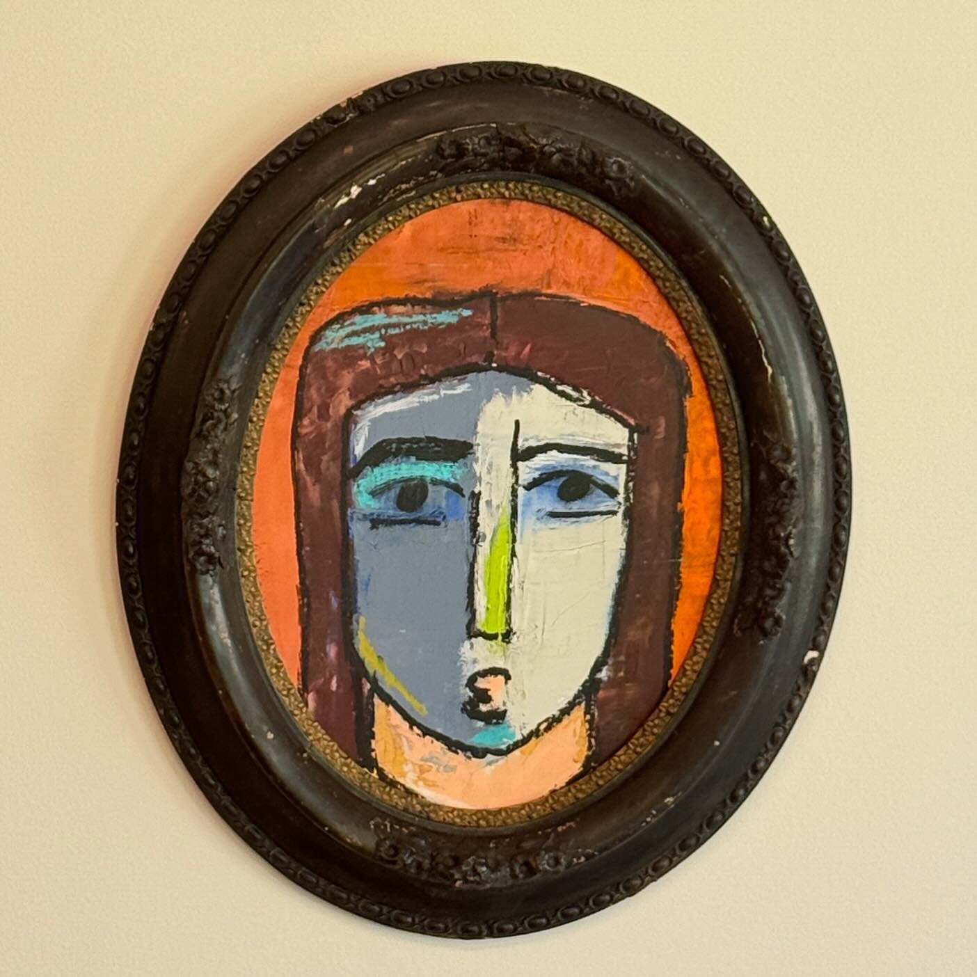 Madame Victoire. 11x14 in this vintage oval frame. 👌🏼. #framedfaces #facesseries