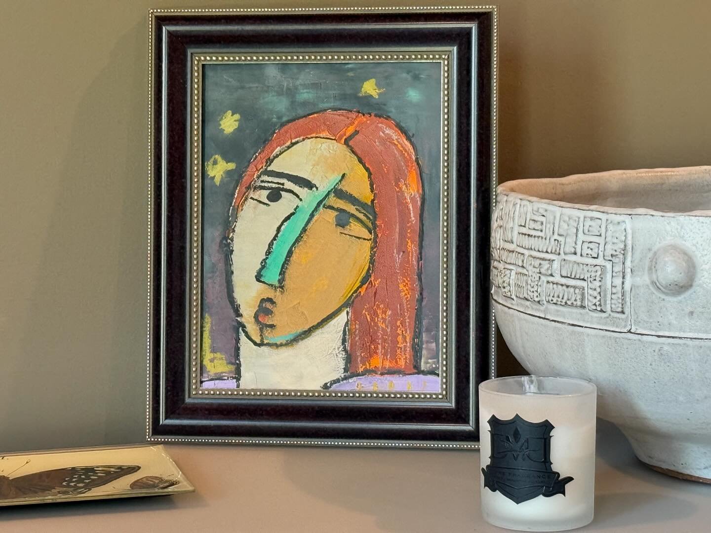 Coralie and all the stars in the night sky. #framedfaces #facesseries #arte_com_ #abstractpainter #coldwaxpainting #abstractartwork #coldwaxmedium #abstractpainting #mercerart #coldwaxandoilpainting #coldwaxandoil #coldwax #slaughterhousestudio #in