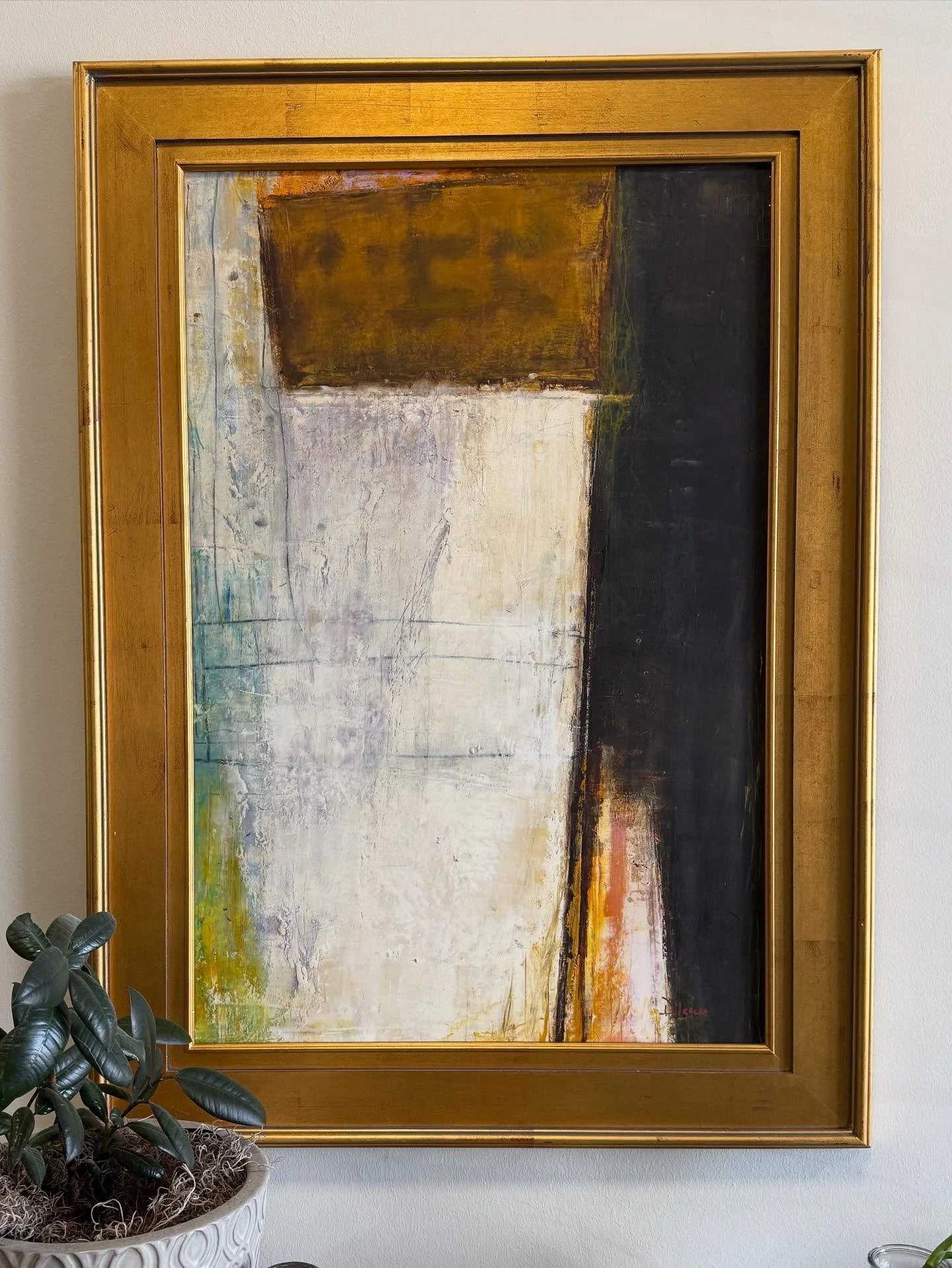 “76th & 5th” , 24x36, oil and cold wax. Another piece inspired by my travels to NYC; upper east side, a quiet entry into Central Park, just south of the Met. #mercerart ##coldwaxandoil #abstractpainting #abstraction #coldwaxpainting #
