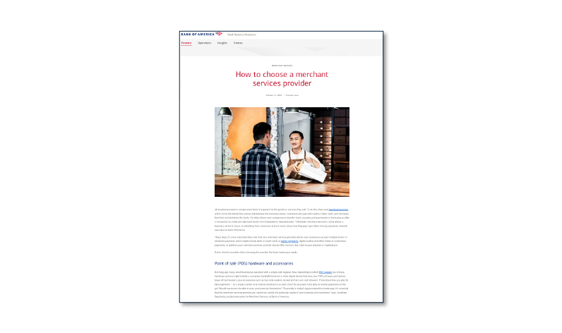 BofA Industry-Focused B2B Thought Leadership Content