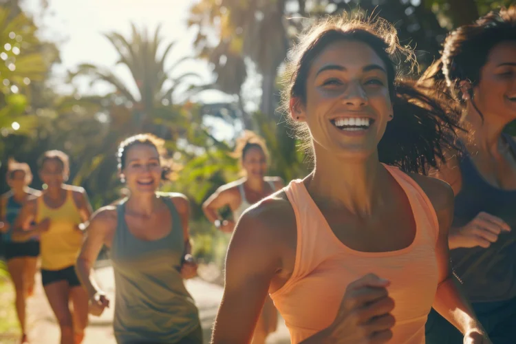 Runners at sunset with Pinellas Run Club