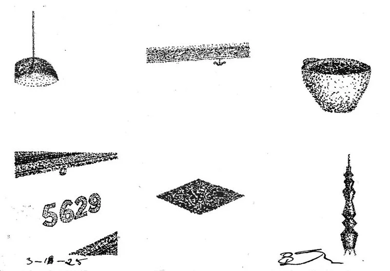 Civil Postcard, 2025, Ink on Watercolor Paper, 4 in x 6 in
