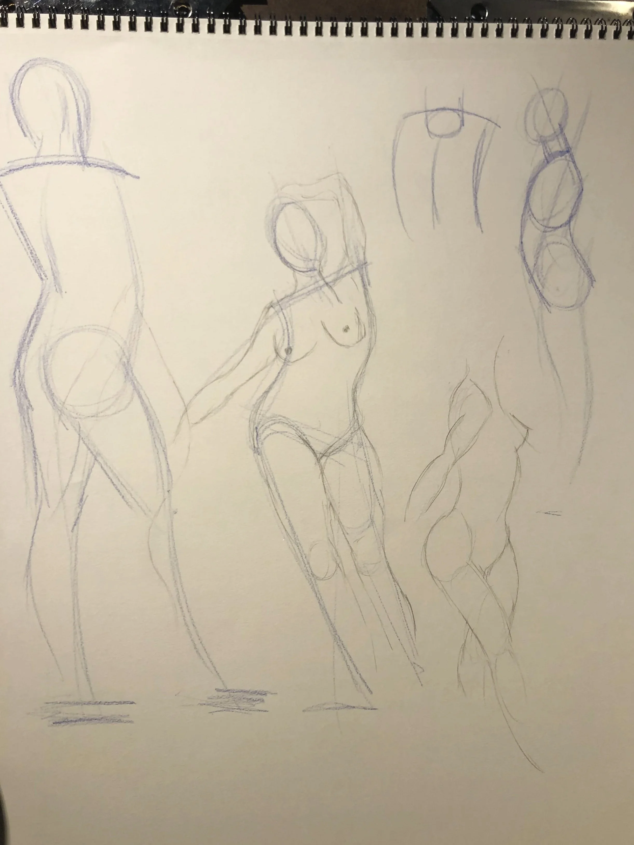 3 Minute Gesture Sketches //
Colored Pencil and Graphite on Paper //
2020