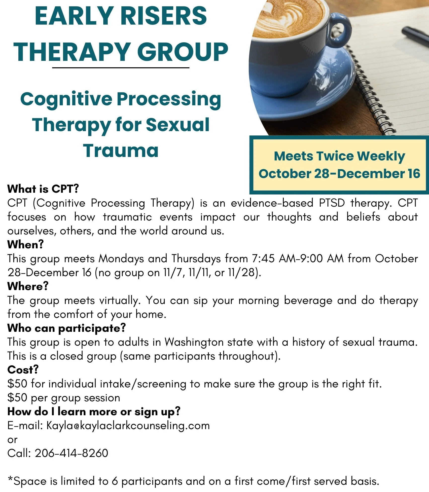 Sexual Abuse Therapy Group Flier