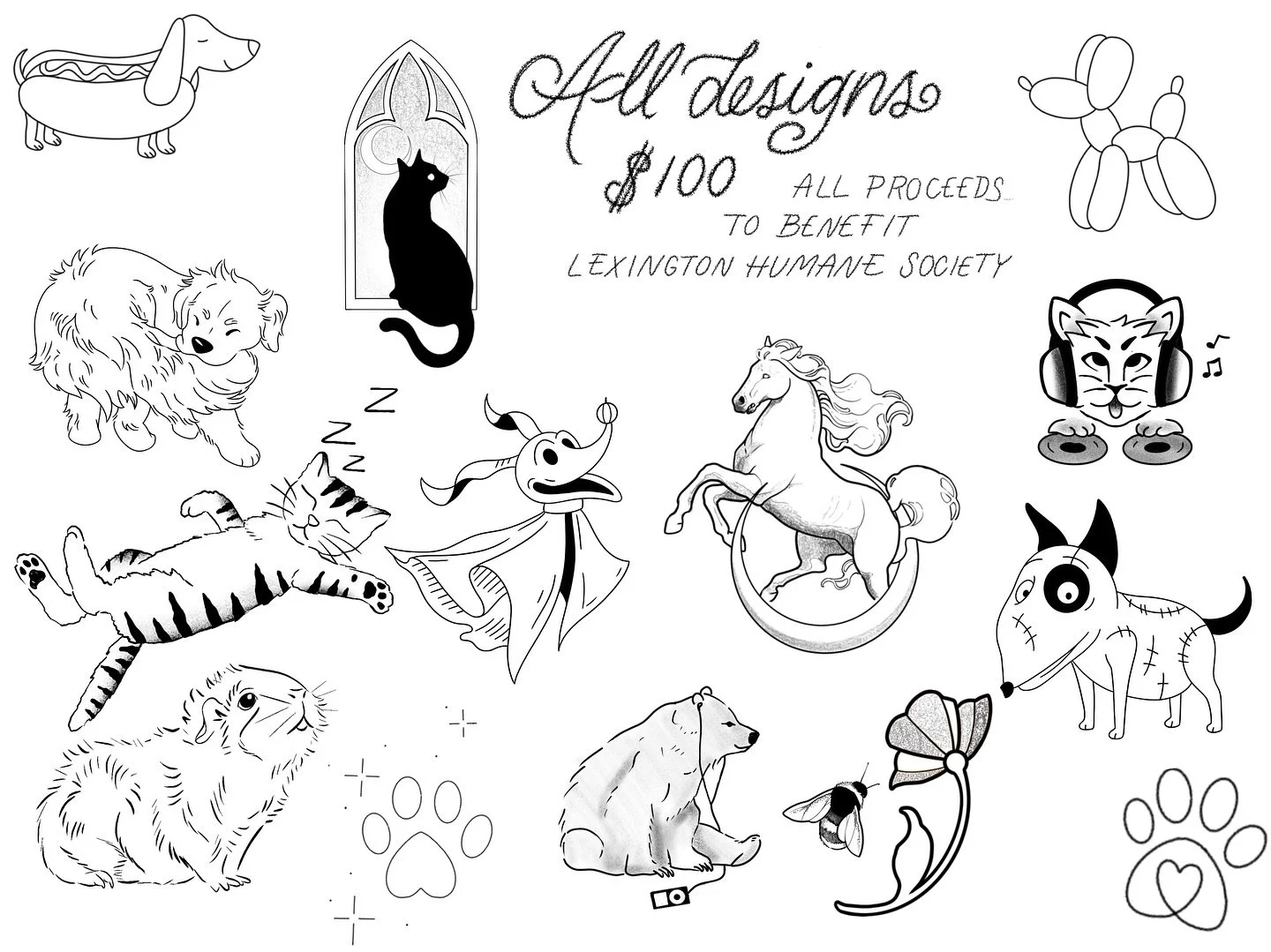 Happy Thanksgiving!!! This year we are partnering with @lexingtonhumane for Giving Tuesday!! On December 2 at the Lexington shop, starting at noon, we&rsquo;ll be offering these designs with all proceeds going straight to the humane society. Can you 