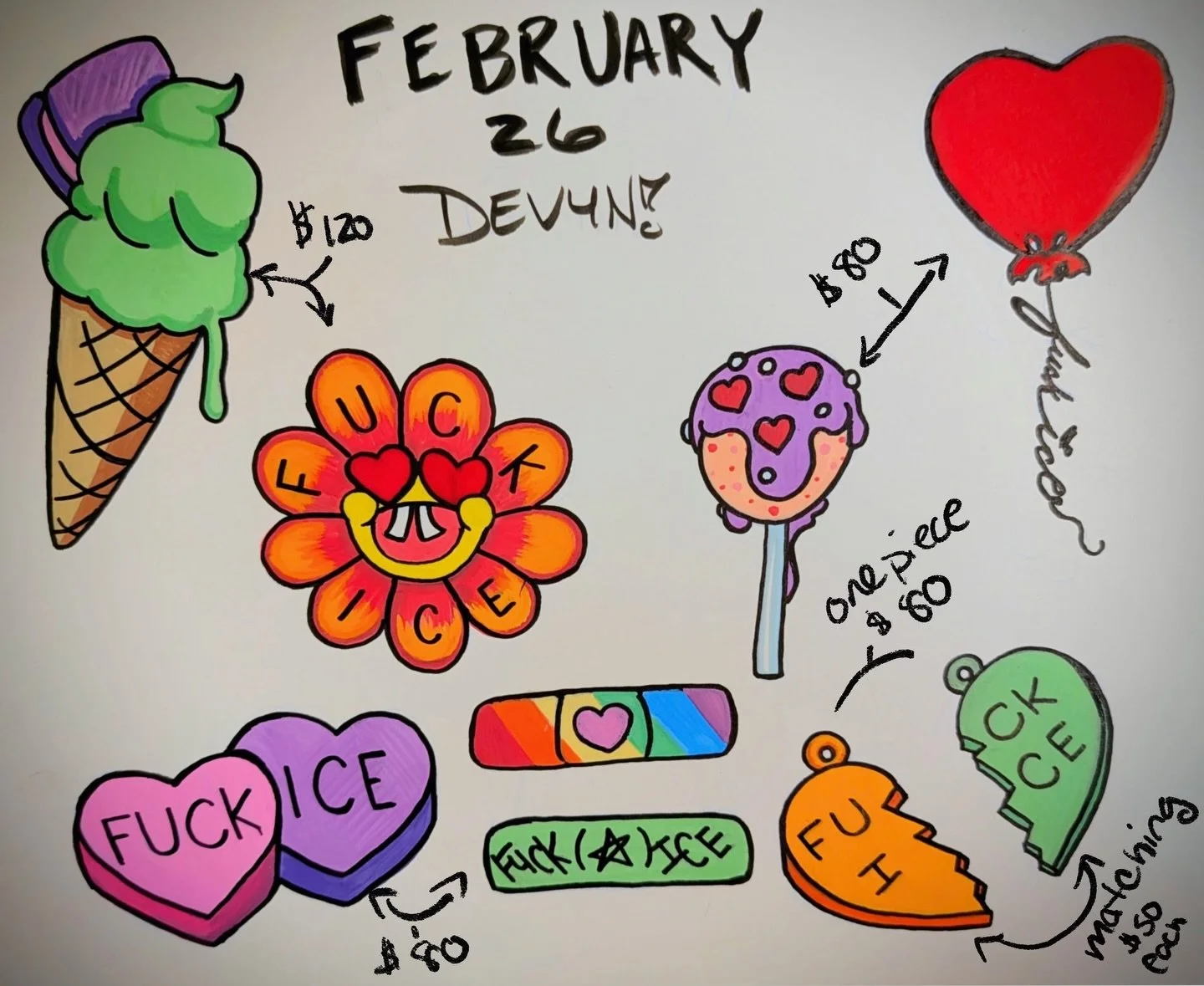 Devyn&rsquo;s flash for the Friday 13 event in Richmond. First come first served, starting at noon!!!