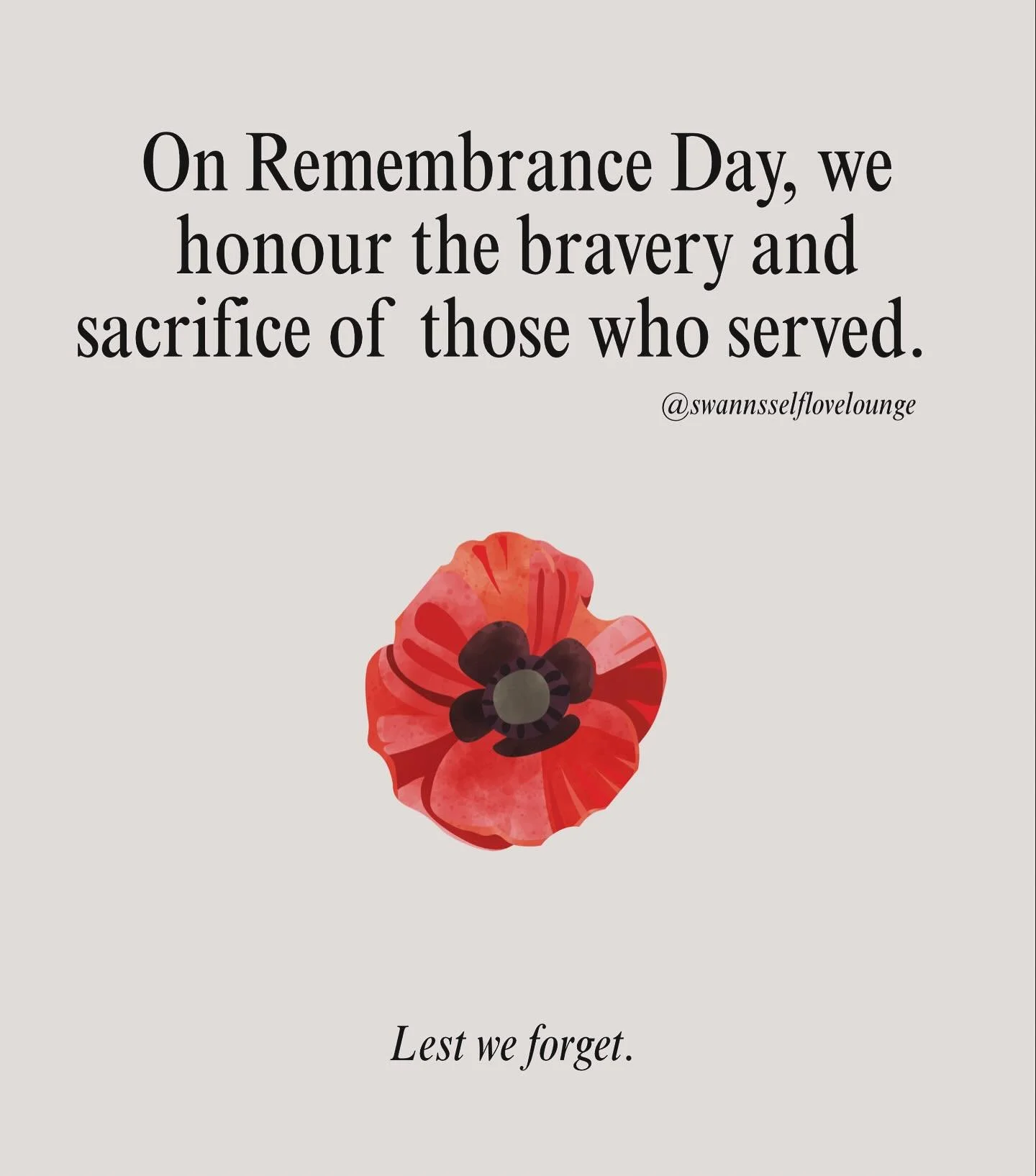 On Remembrance Day, we honour the bravery and sacrifice of those who served.
We also acknowledge the lasting emotional impact that war and loss can have on individuals, families, and communities.
May today be one of both reflection and gratitude.
Les