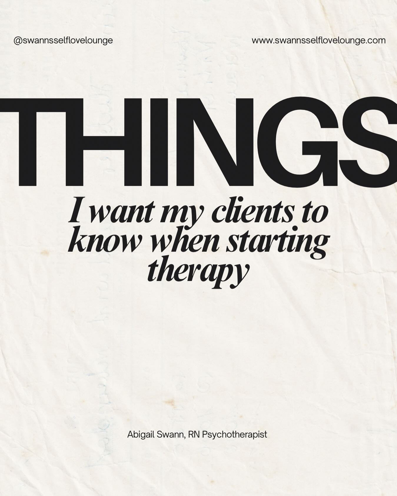 Things I want my clients to know when starting therapy 🤍

You don&rsquo;t need to have it all figured out.
Come exactly as you are, messy thoughts and all. We&rsquo;ll sort through things together.

It&rsquo;s okay to feel nervous.
Starting somethin