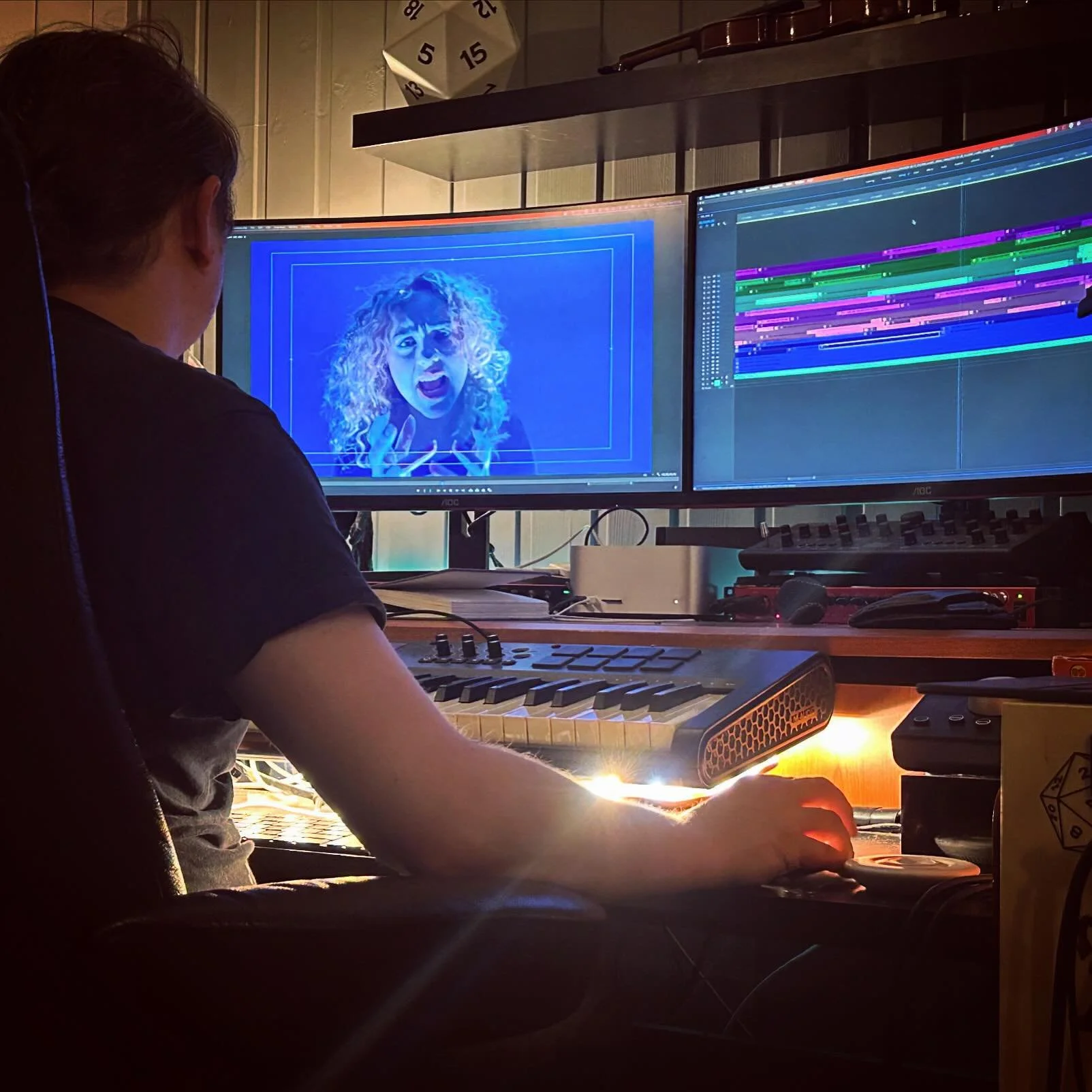 Editing is well on the way. It&rsquo;s looking GOOOD&hellip;! 🤩 @lona.sniqi @dan_drumm @everaudrey #lunatic #lunaticvideo #musicvideo #videoediting #adobepremiere #musicstudio