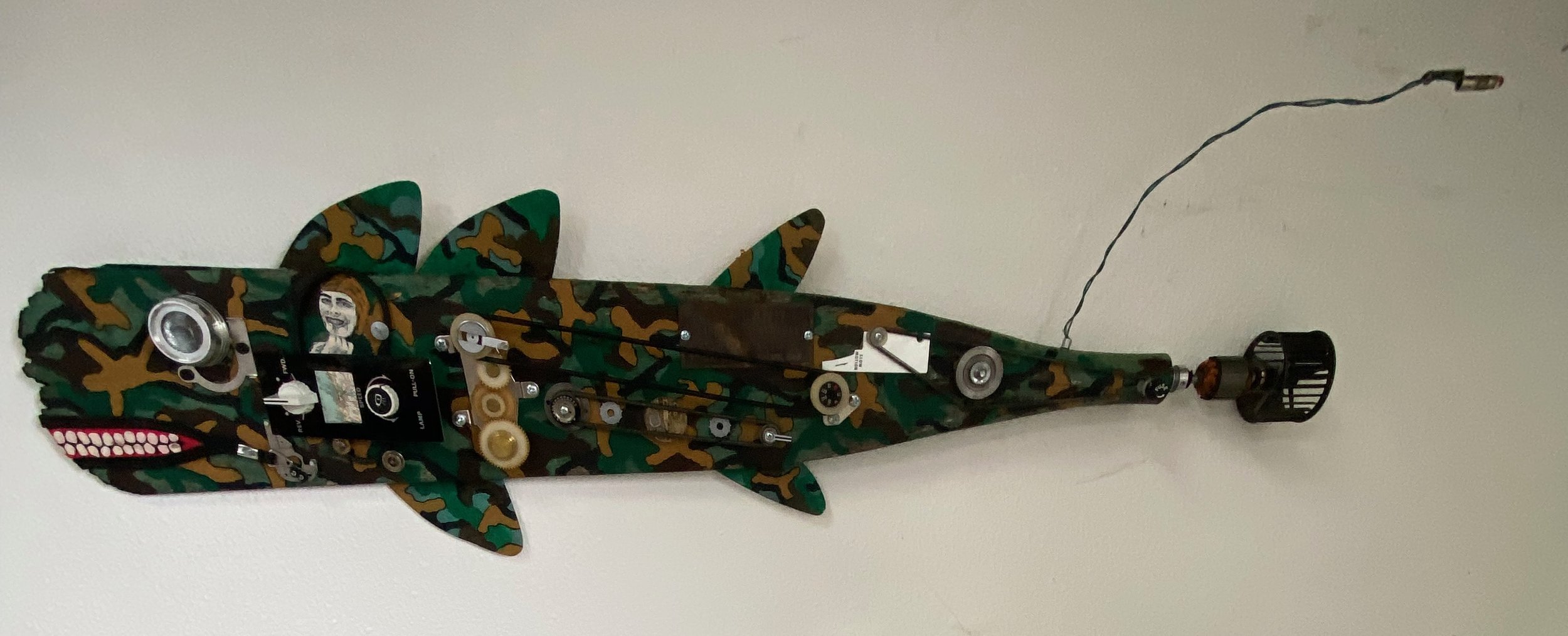 Amelia, the Flying Fish 38" W x 12" H x 3" D