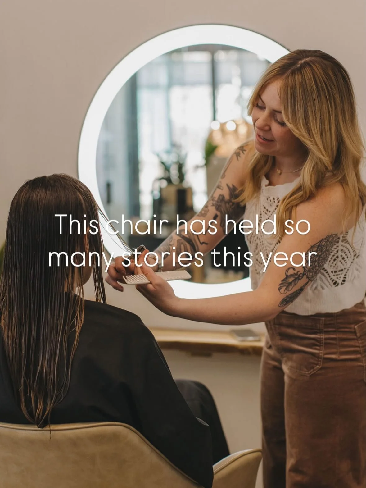 Hair appointments are never just about hair.

This chair has held so many stories this year -
motherhood, business, bodies changing (hello postpartum, perimenopause, menopause&hellip;), astrology, self-care, and real woman-to-woman convos.

To my &ld