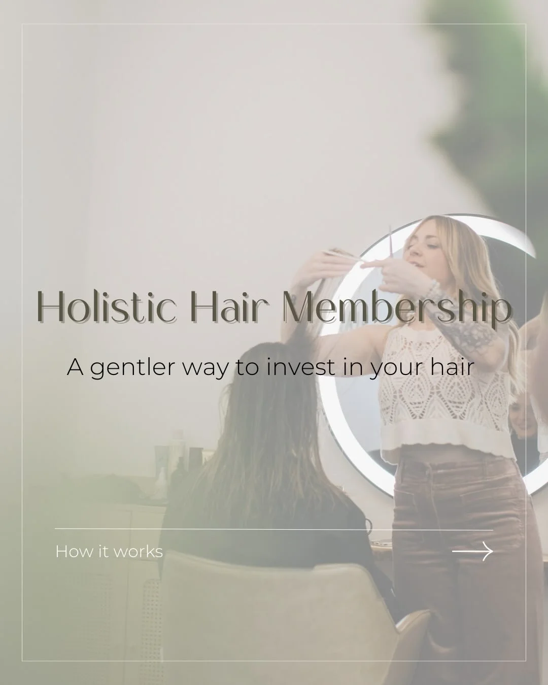 Healthy hair? Yes please. Predictable budgeting? Even better.

Introducing&hellip; The Holistic Hair Membership
the easiest way to support your hair and your budget at the same time
 A monthly contribution &rarr; salon credit you can use anytime

It&