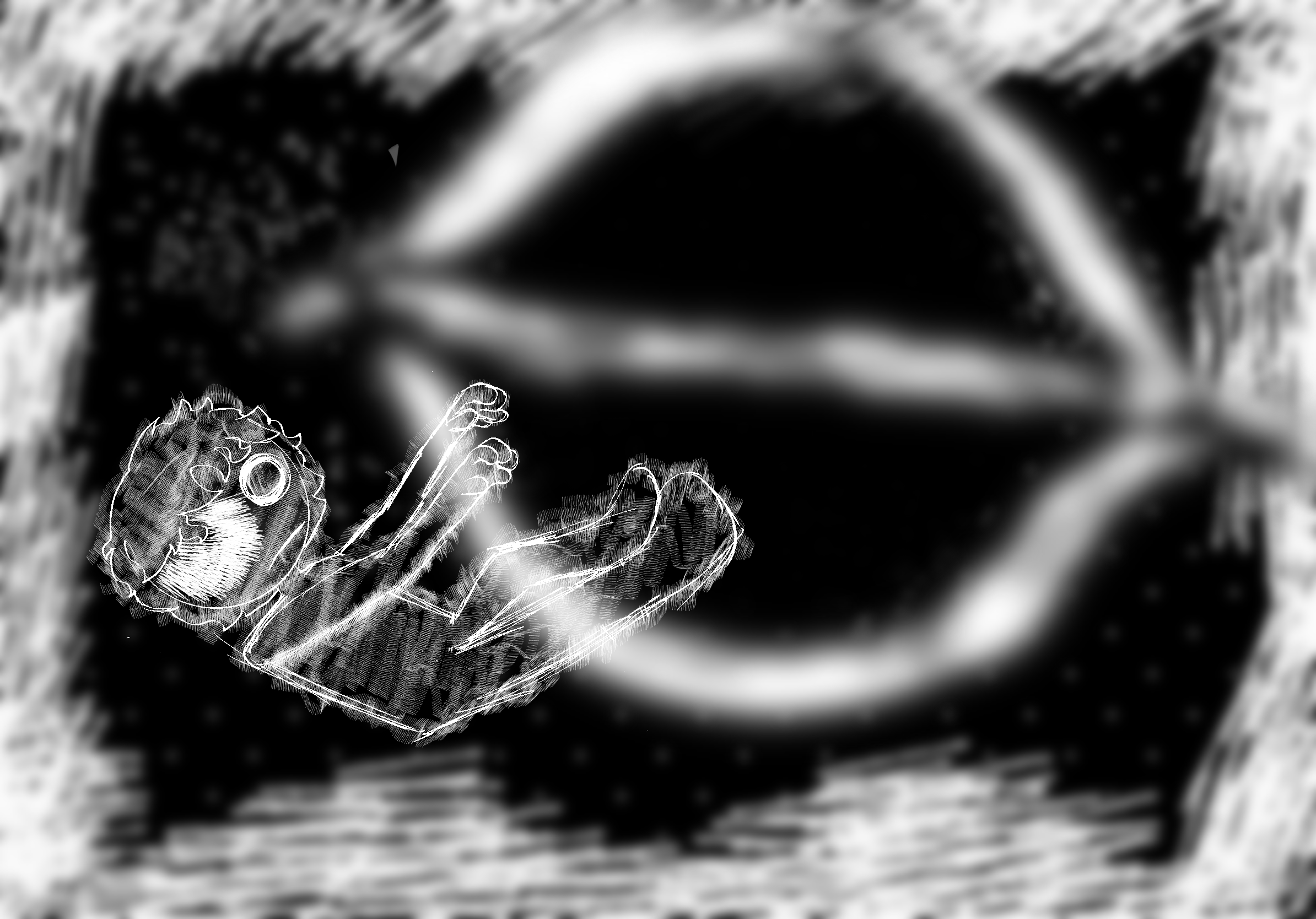 black hole background drawing