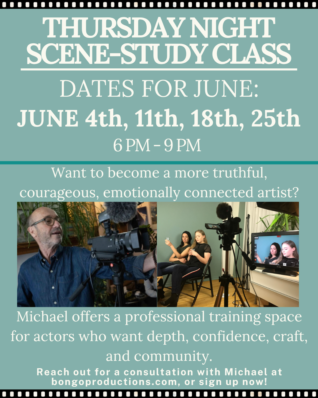 Continue your acting training at bongoproductions today!! 🎭