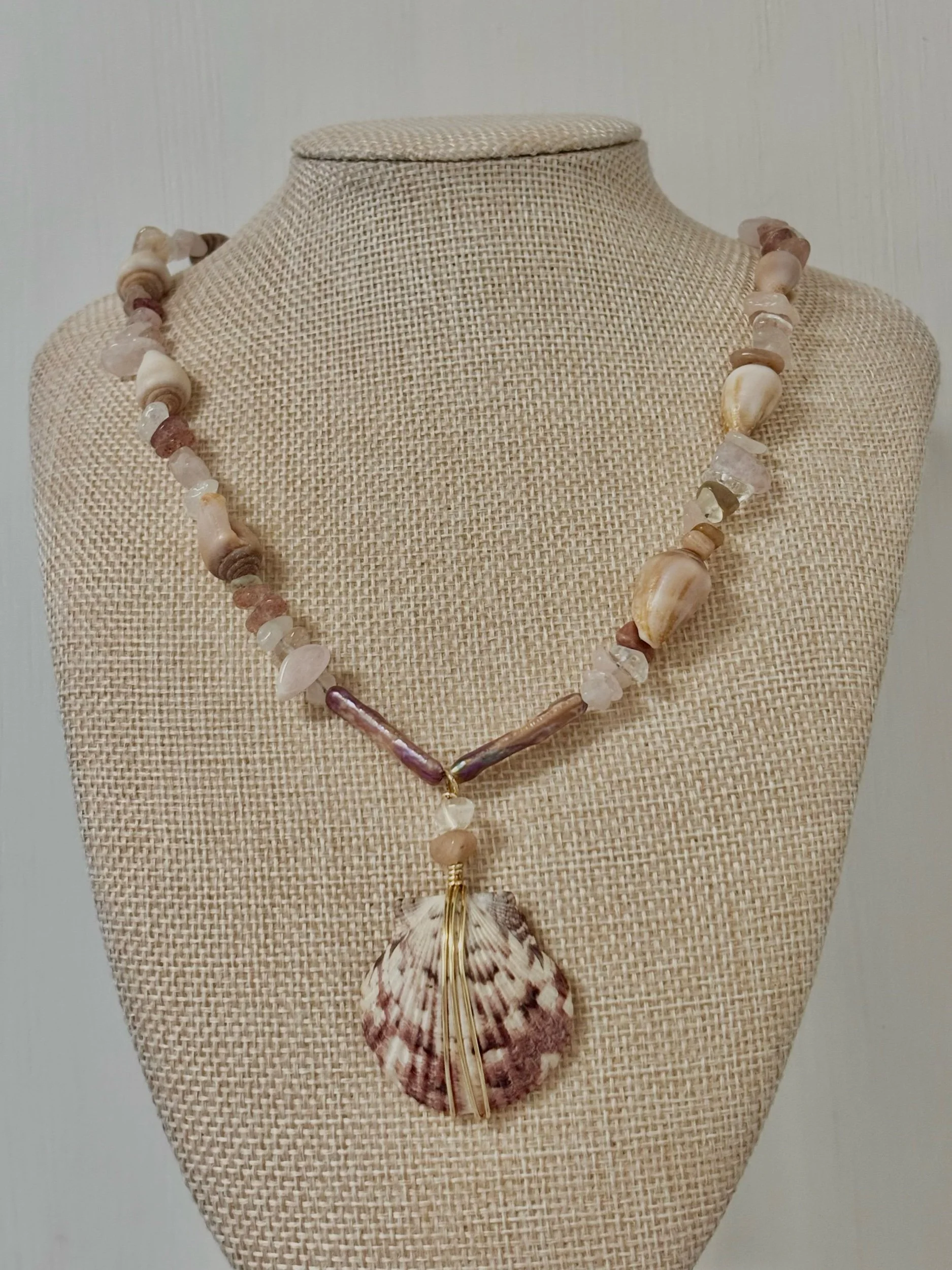 Seaside Blush Shell Necklace