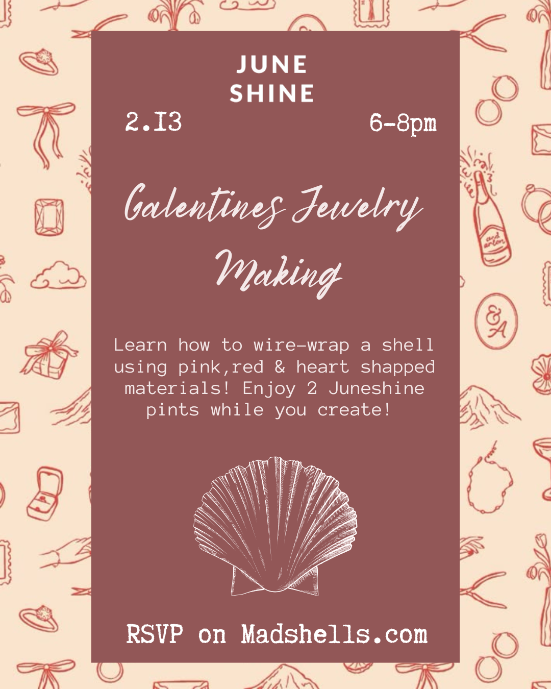 Galnetines Day - Create Your Own Shell Necklace - SOLD OUT