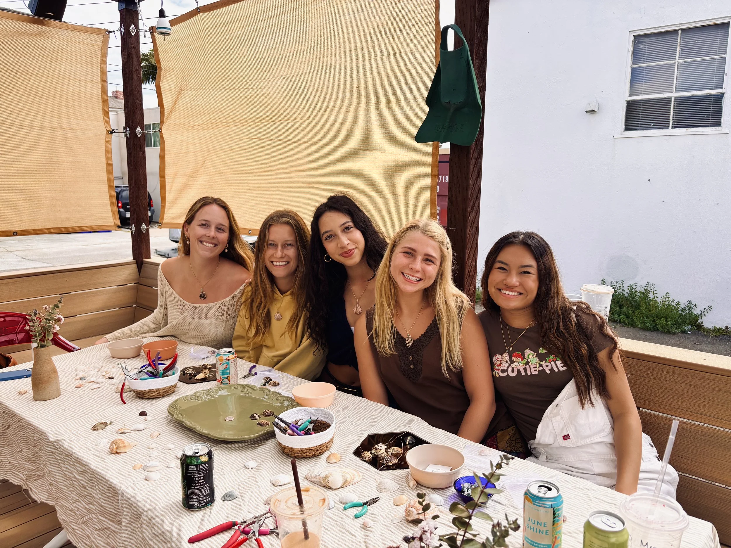 shell necklace making