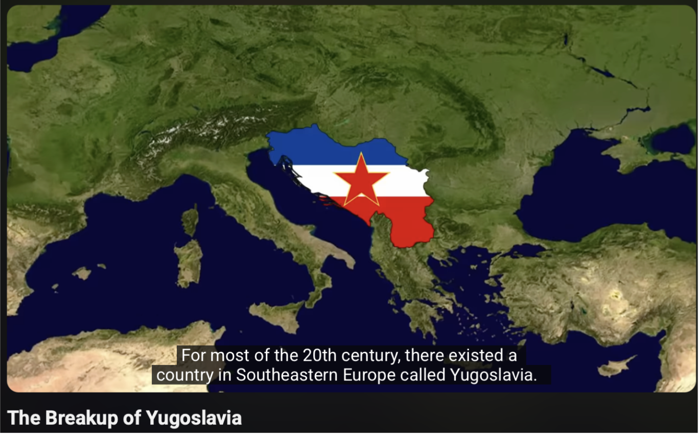September 22, 2025: The breakup of Yugoslavia