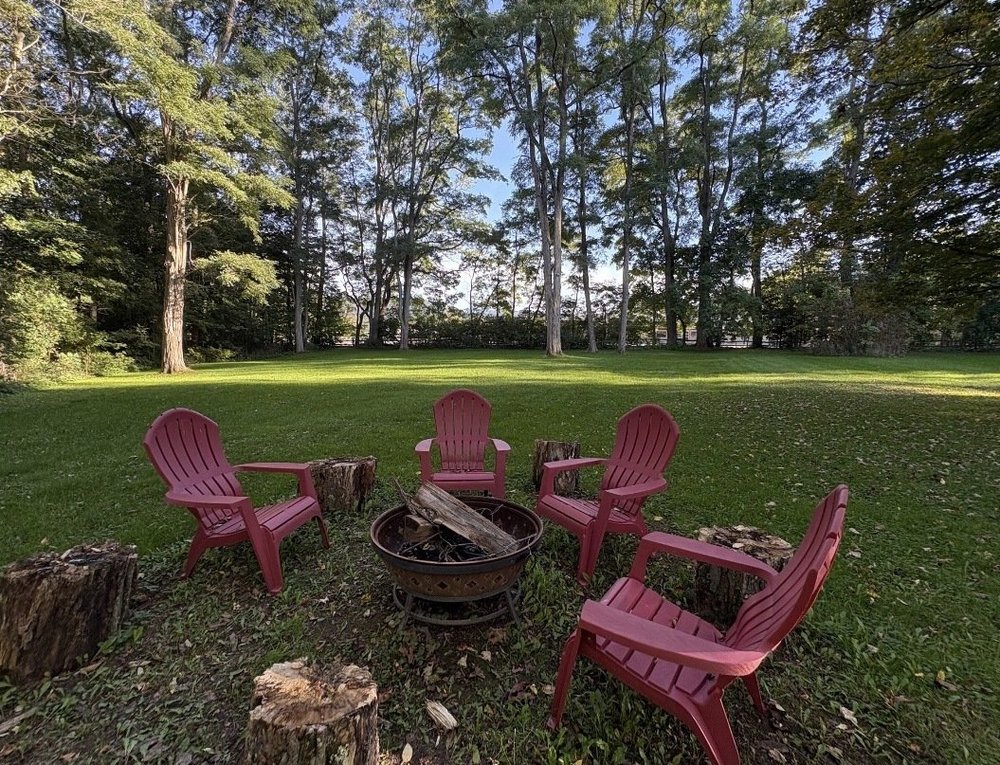 Fire pit and yard