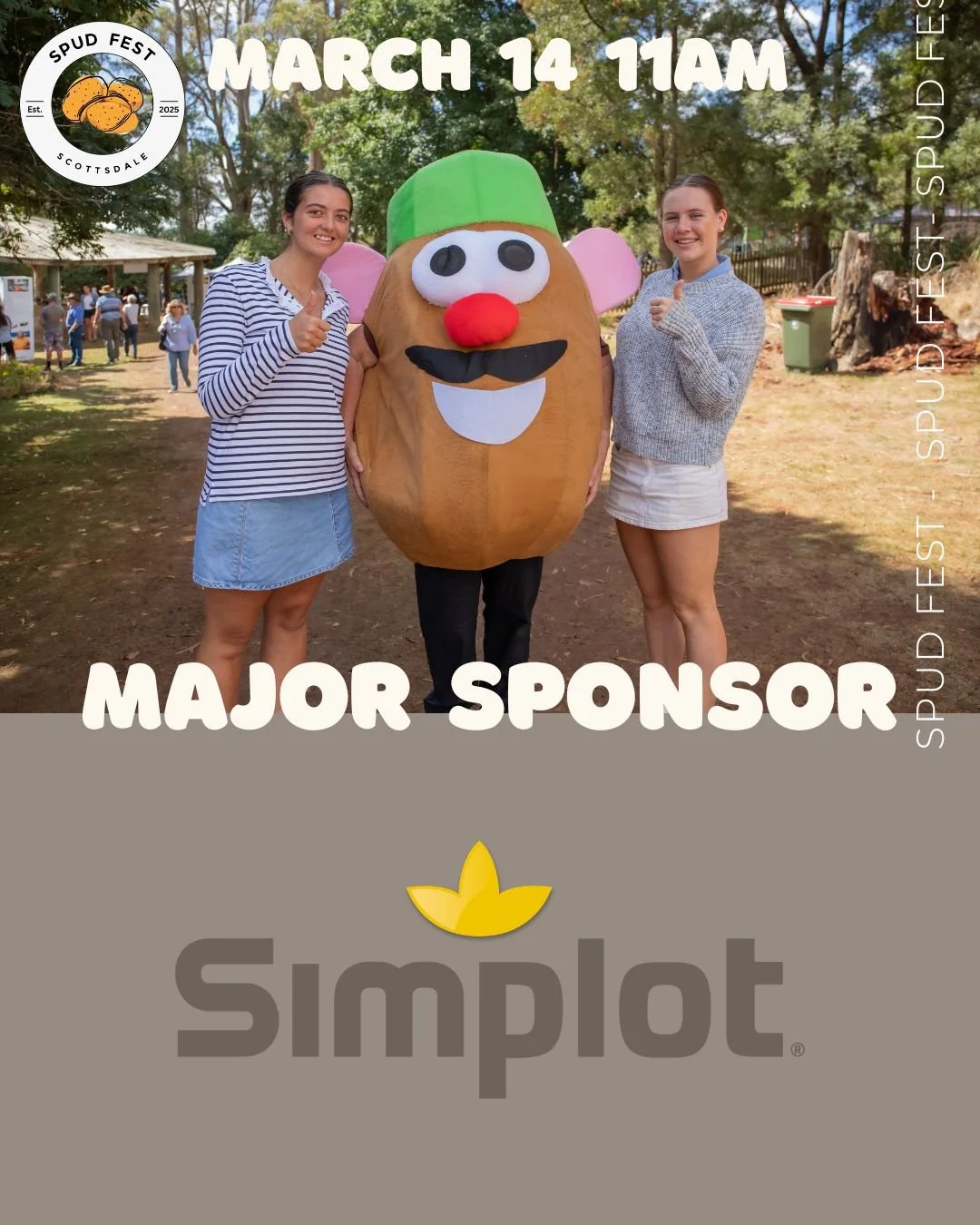 Simplot - well known in the potato world. They are an international company but have plant sites here in Tasmania in Devonport and Ulverstone. 

Did you know the Ulverstone plant was established in 1943, and originally supplied dehydrated vegetables 
