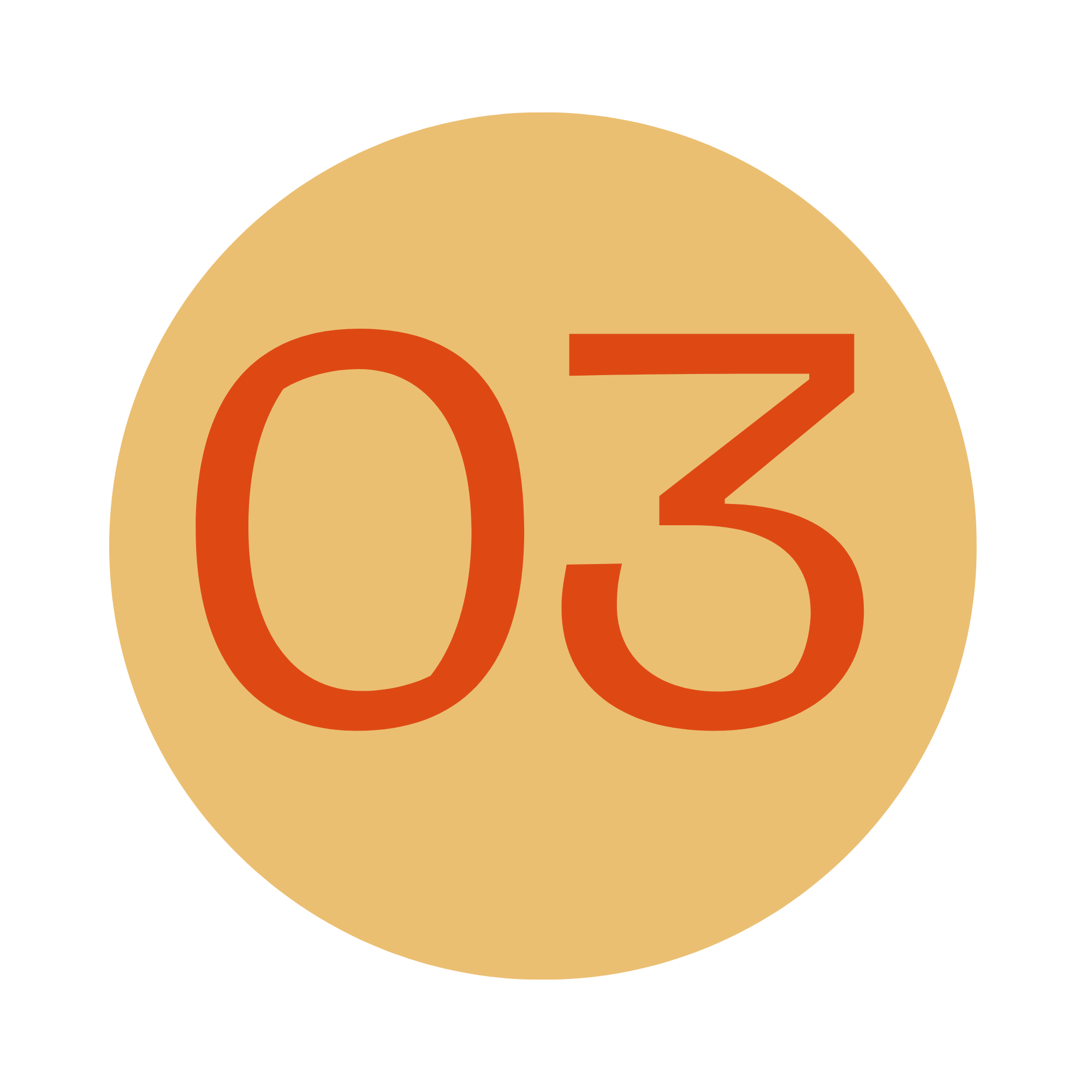 Close-up of orange text on a beige circular background, reading 'OZ'.