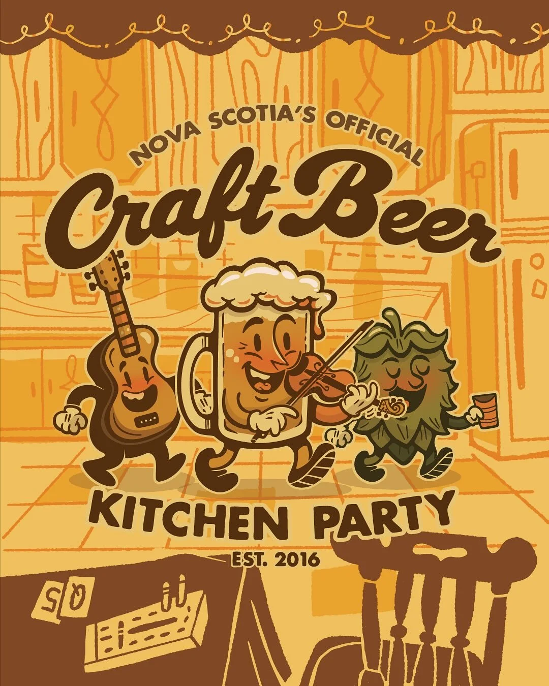 I was fortunate enough to redesign the new branding for this year's Craft Beer Kitchen Party on October 25th! 

As someone deeply influenced by drive-in theatre culture, this assignment was directly in my wheelhouse!

Big ups to @restassocns @charl13