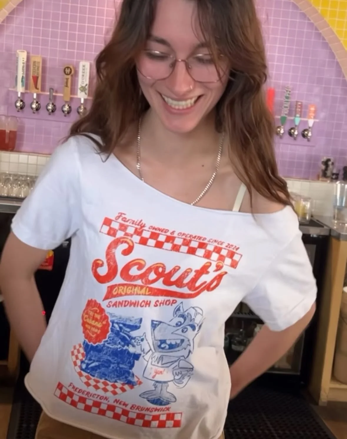 BIG UPS to the crew in Fredericton at @scoutsoriginal sandwich shop for collabing with me on these! We're already on our second printing!

I was rippin around Fredericton one day, stopped in for an amazing sandwich and then we made a tshirt for it! T